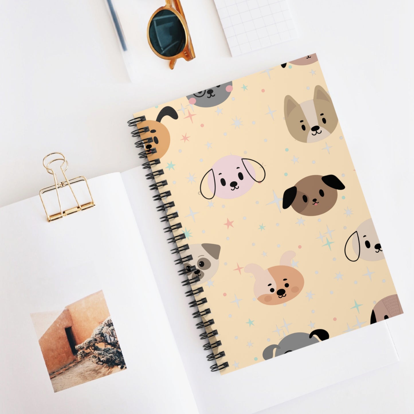 Dog Face Spiral Notebook – Cute 6x8 Journal for Dog Lovers