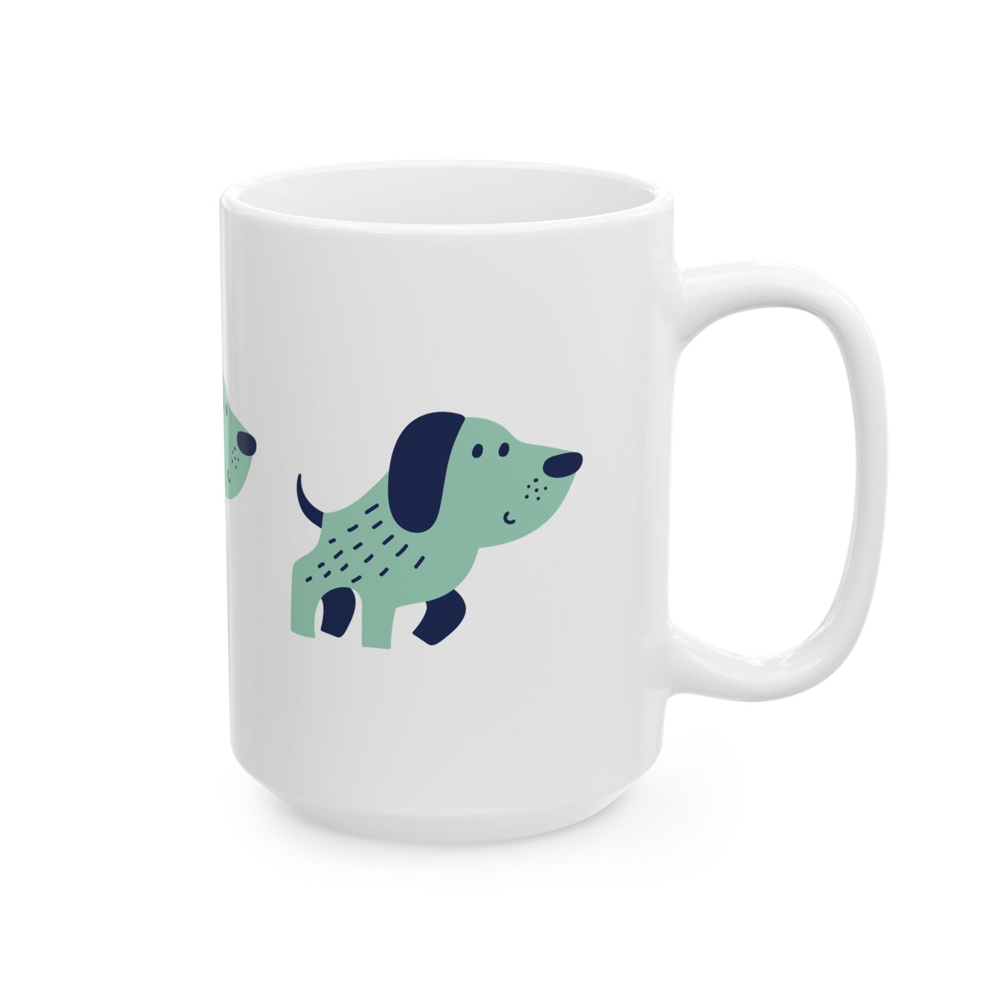Dog Lover Coffee Mug – Cute Puppy Print Ceramic Cup for Dog Moms | 11oz & 15oz Sizes