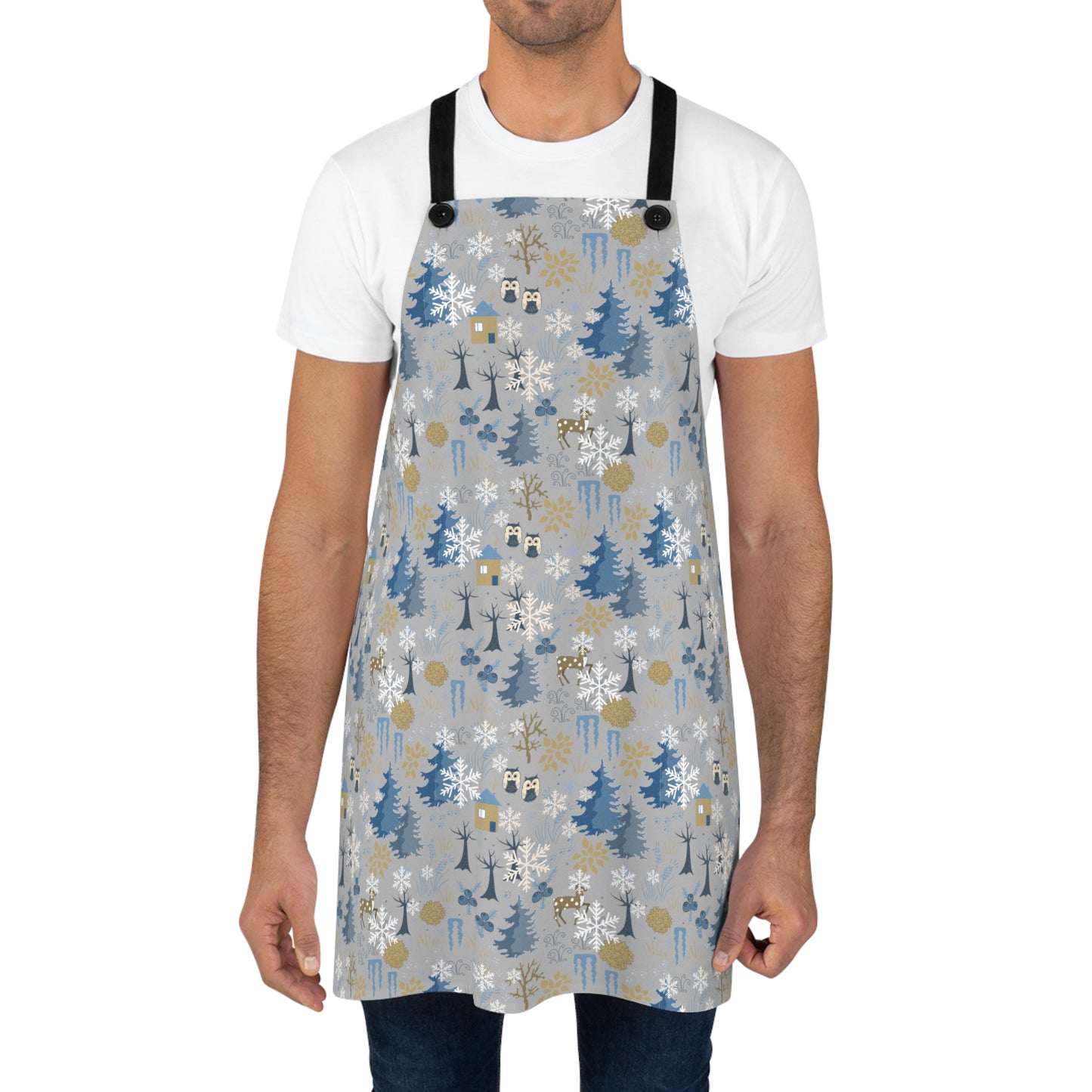 Winter Woodland Holiday Apron | Festive Kitchen Essential