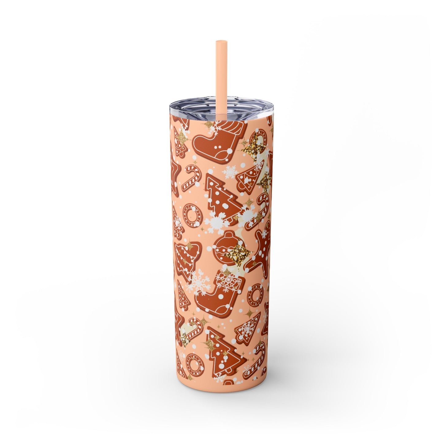 Gingerbread Cookie Holiday Tumbler 20oz | Festive Insulated Drinkware