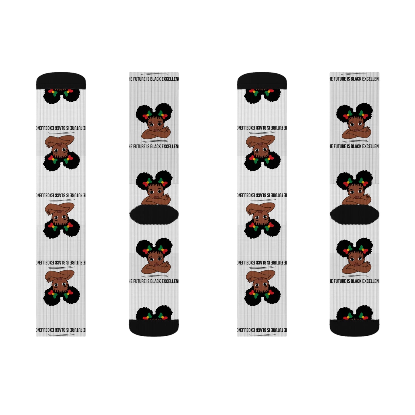 Black Excellence Crew Socks - Empowerment Unisex Socks | Cultural Pride & Black History Month Gift