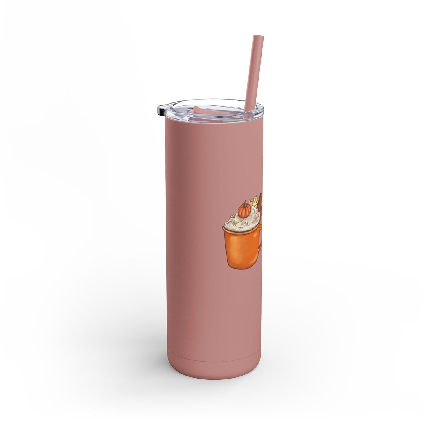 Matte Fall Sippin’ Cider & Spill’in Tea Tumbler - 20oz Double-Wall Insulated Travel Mug for Hot & Cold Drinks