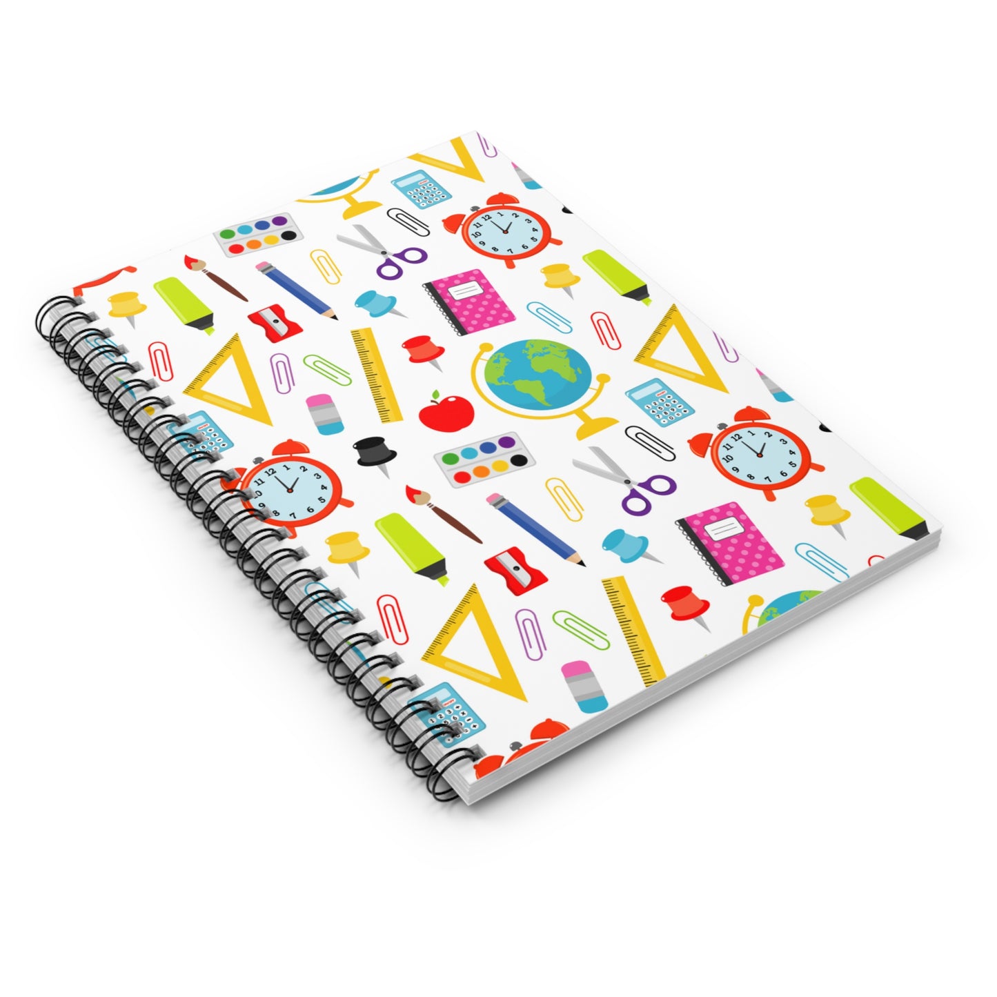 Back-to-School Spiral Notebook – Cute School Supply Print, Ruled 6x8 Planner for Girls, Students & Teachers