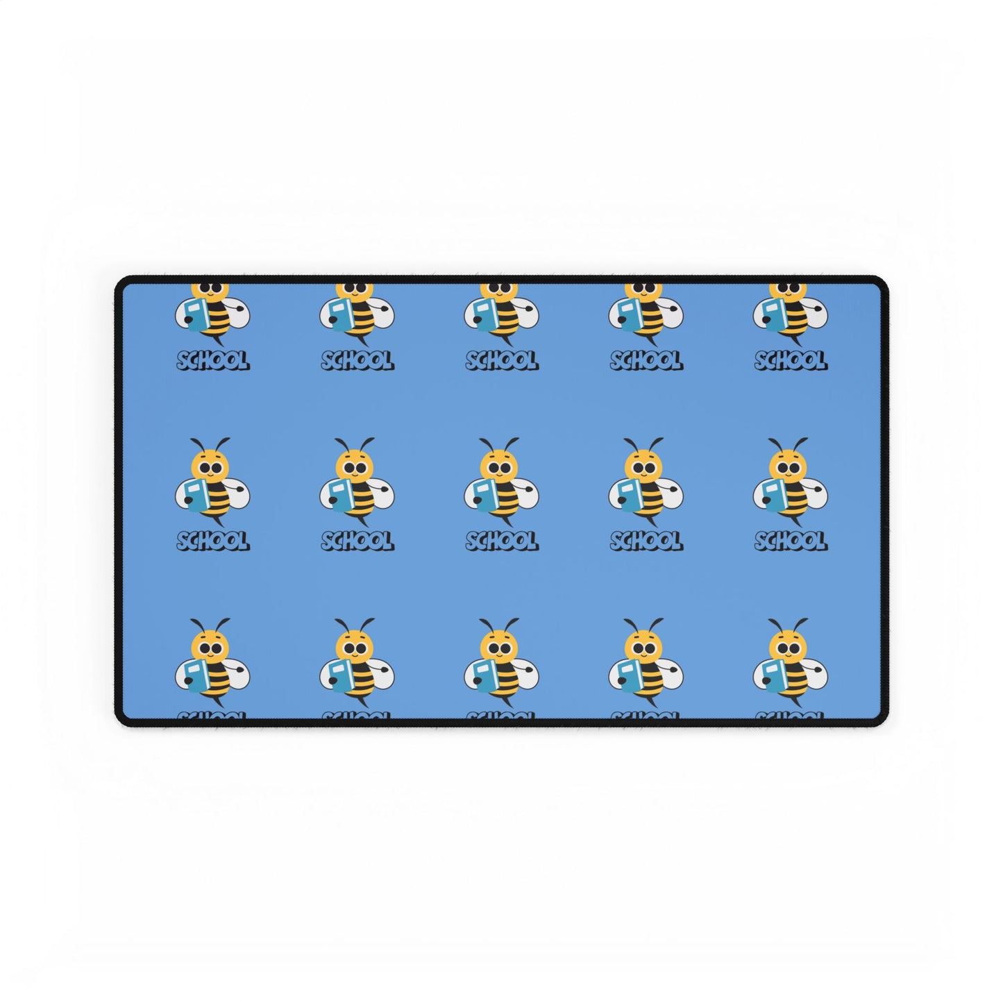 Bee Smart Desk Mat – Back to School Blue Bee Design | Anti-Slip, Durable, Fun Workspace Accessory