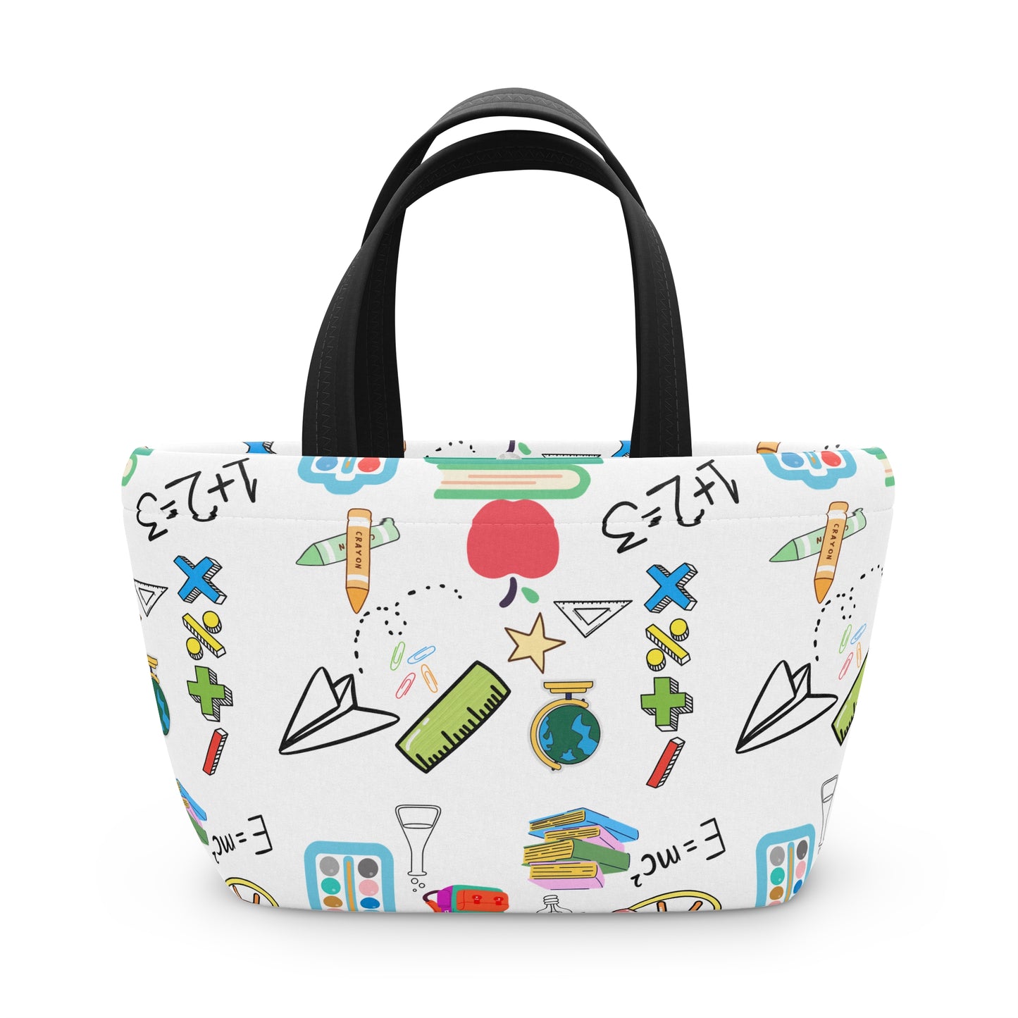 Back to School Lunch Bag – Fun Classroom Print Tote for Teachers, Moms & Students | Insulated Neoprene, Lightweight & Durable