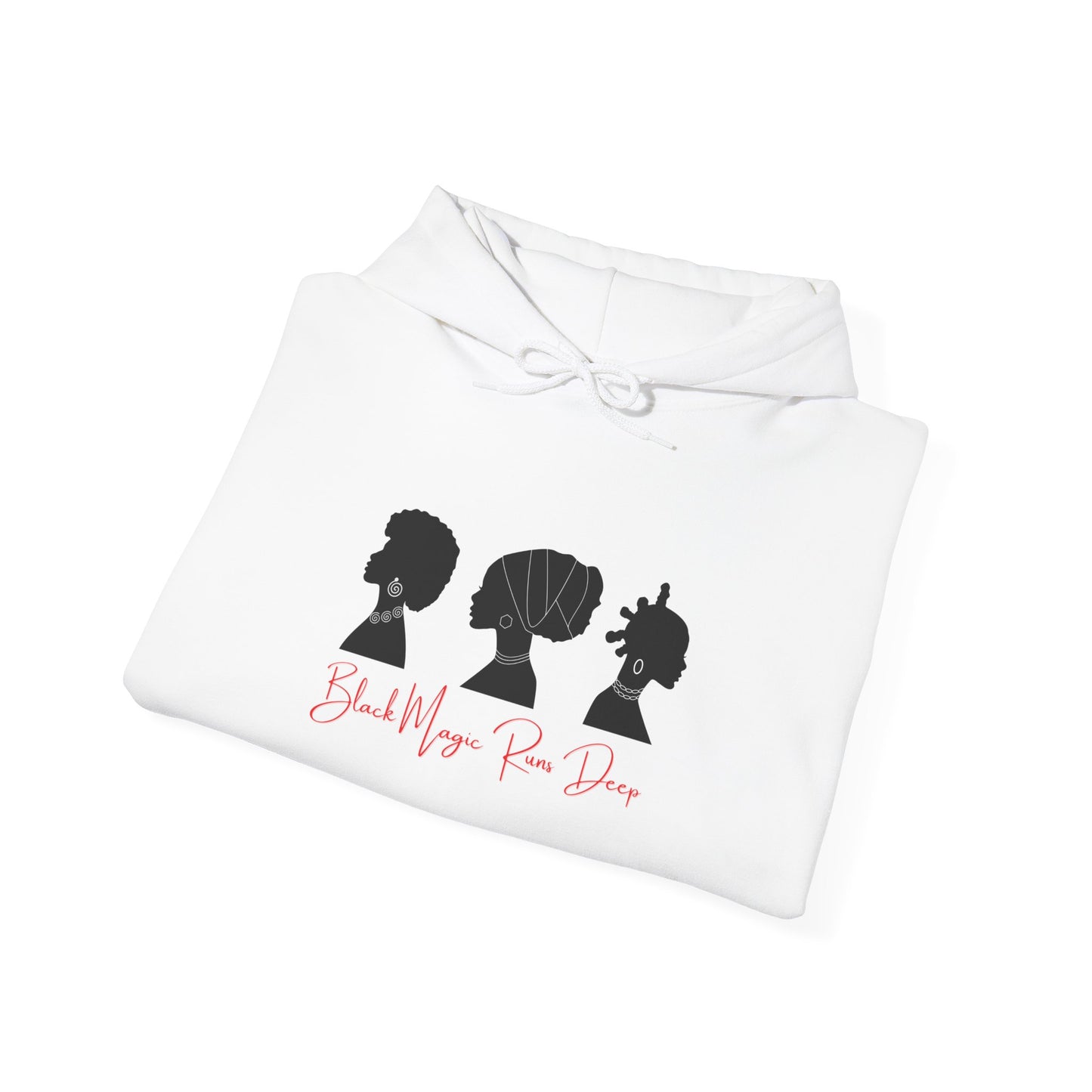 Black Magic Runs Deep Hoodie | Unisex Heavy Blend Sweatshirt | Empowerment Apparel
