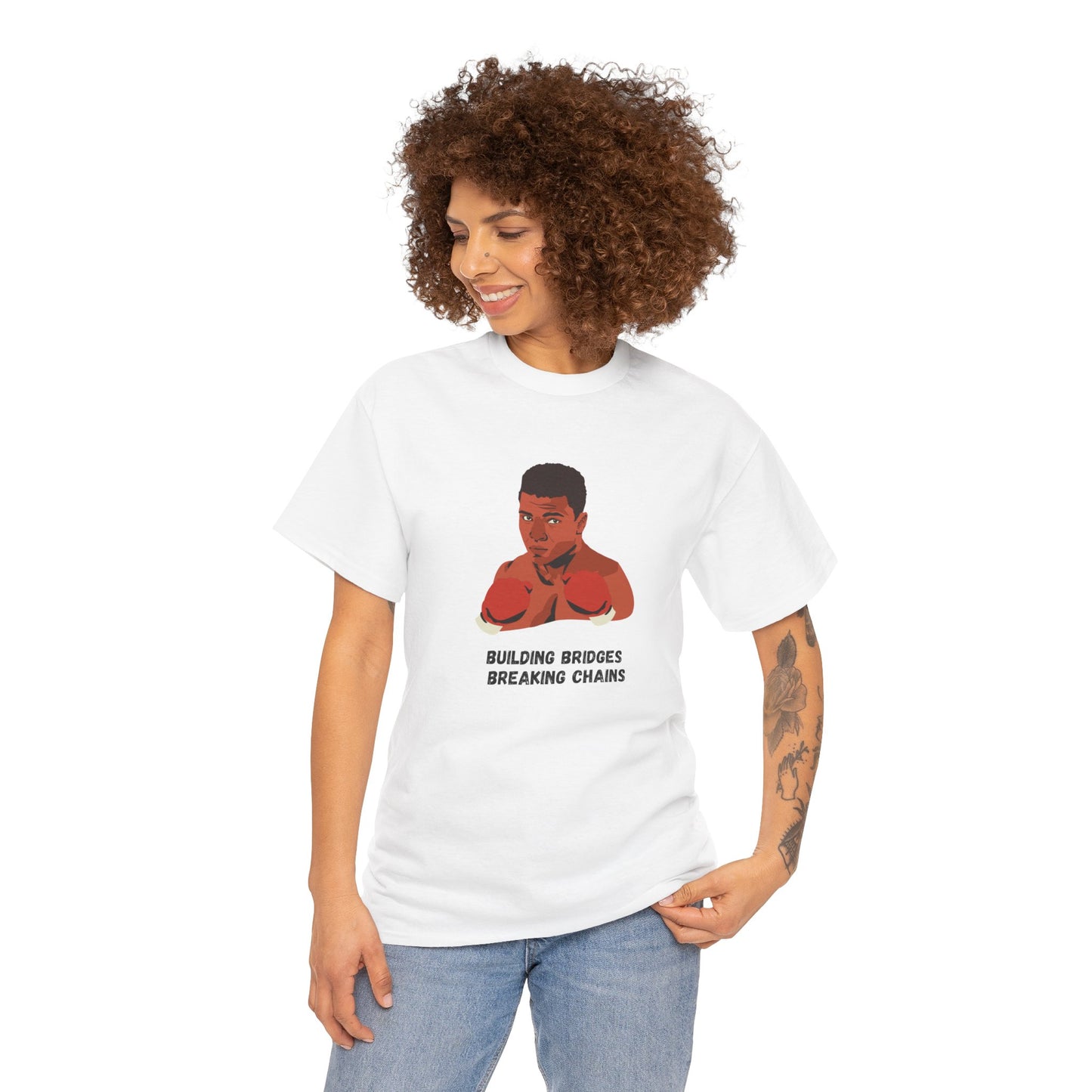 Building Bridges Breaking Chains | Black History Month Shirt | Muhammad Ali Tee | Black Empowerment Shirt | Boxing T-Shirt | Activist Gift