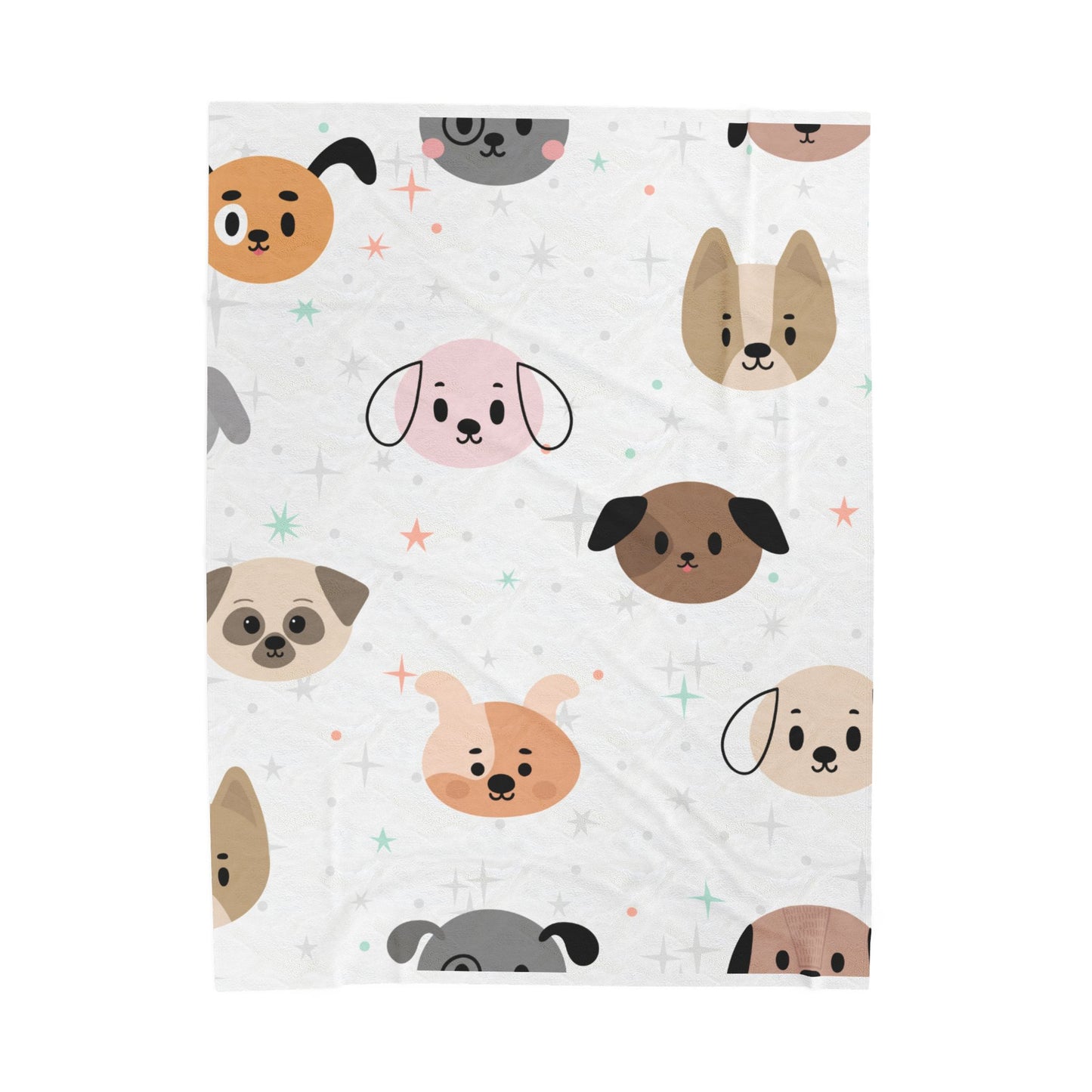 Cozy Dog Face Plush Blanket – National Dog Day Gift for Dog Lovers | Available in 3 Sizes