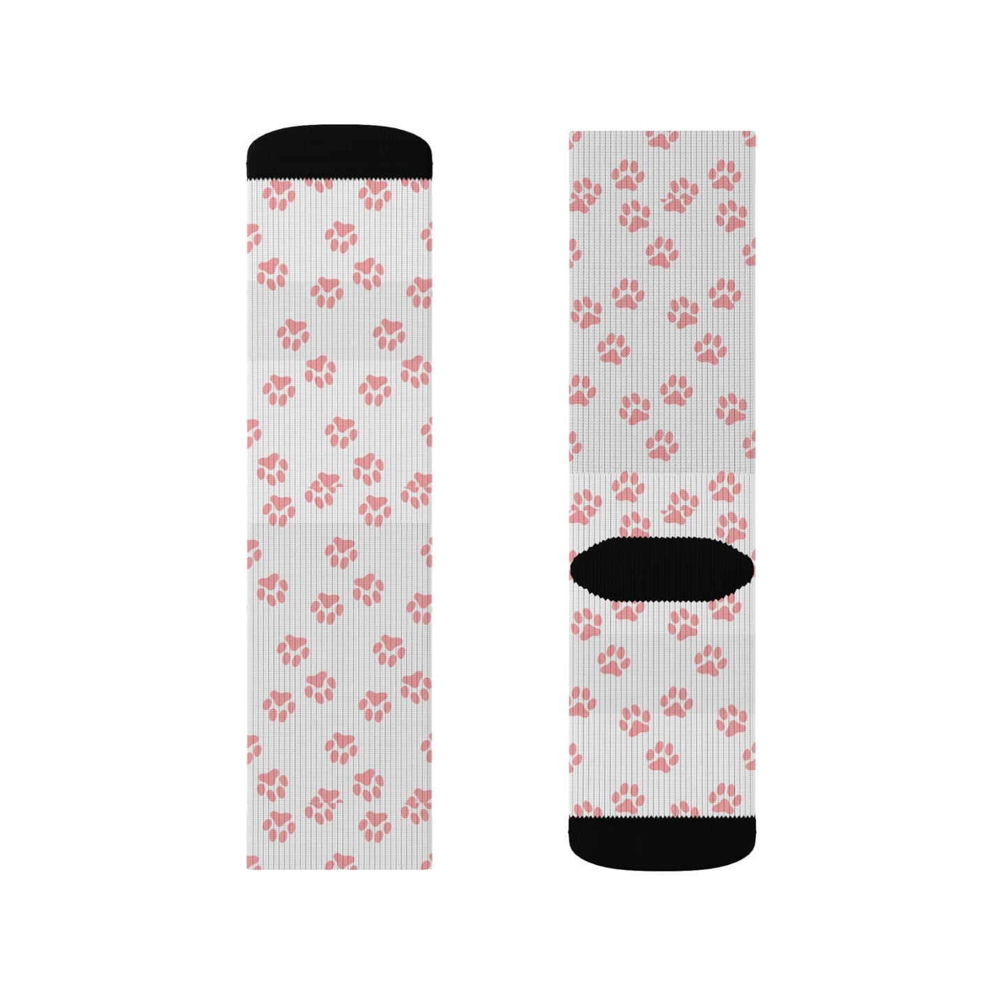 Pink Paw Print Dog Lover Socks – Unisex Cozy Socks for Pet Parents