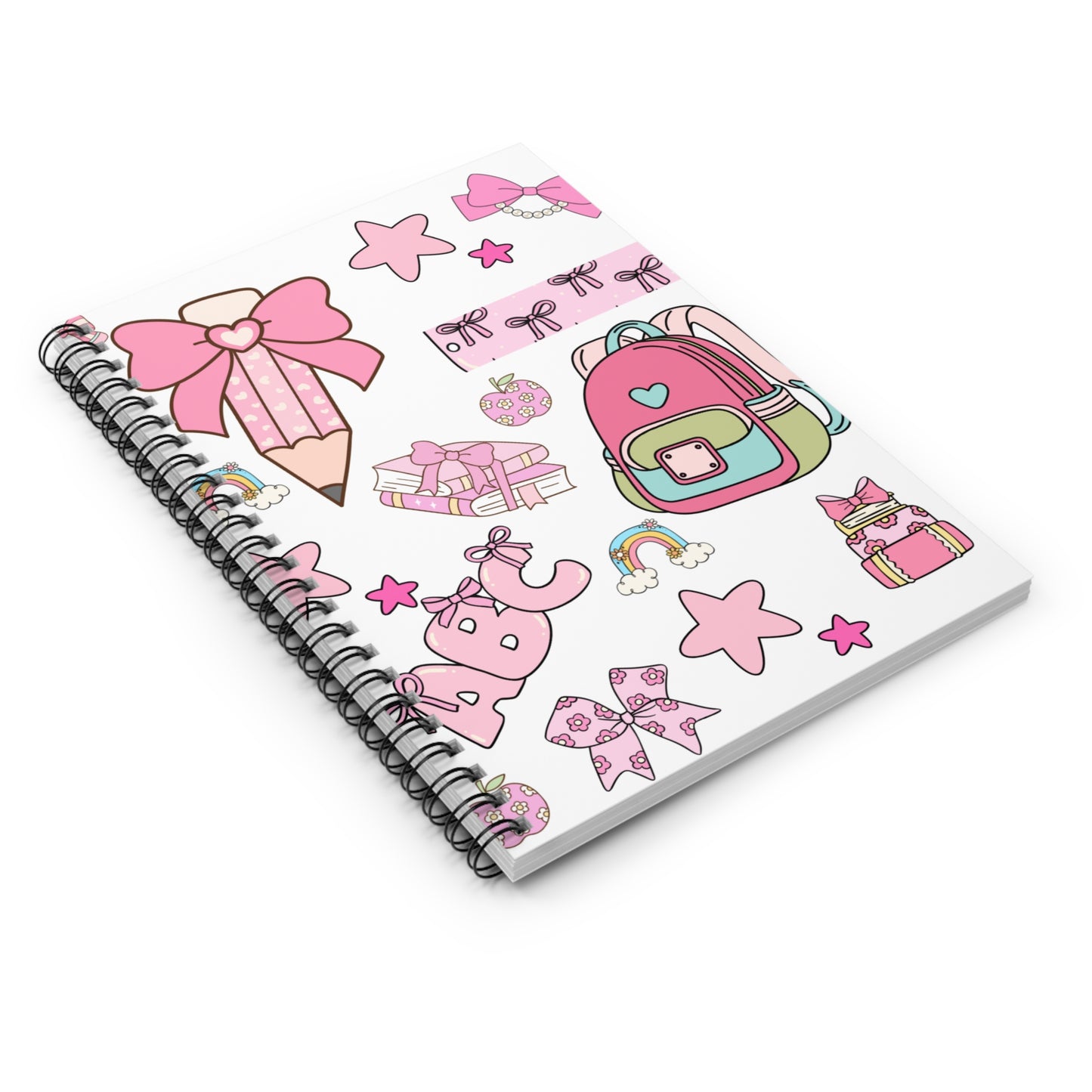 Kawaii Pink Backpack Spiral Notebook – Back-to-School Stationery for Teens, Students & Teachers