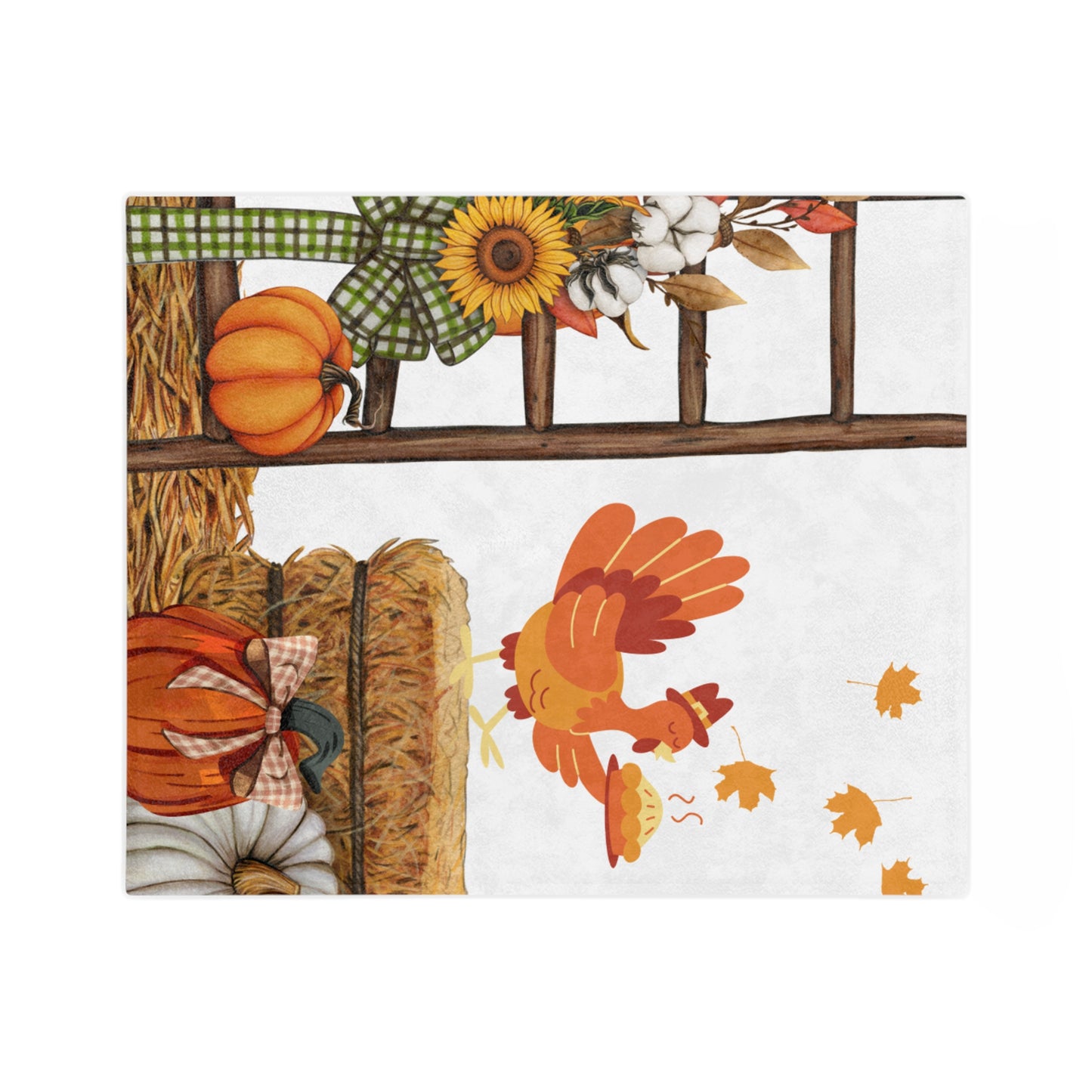 Happy Thanksgiving Turkey Throw Blanket | Cozy Fall Decor for Warm Family Gatherings | Perfect Holiday Gift