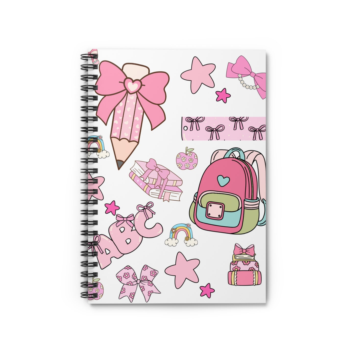 Kawaii Pink Backpack Spiral Notebook – Back-to-School Stationery for Teens, Students & Teachers