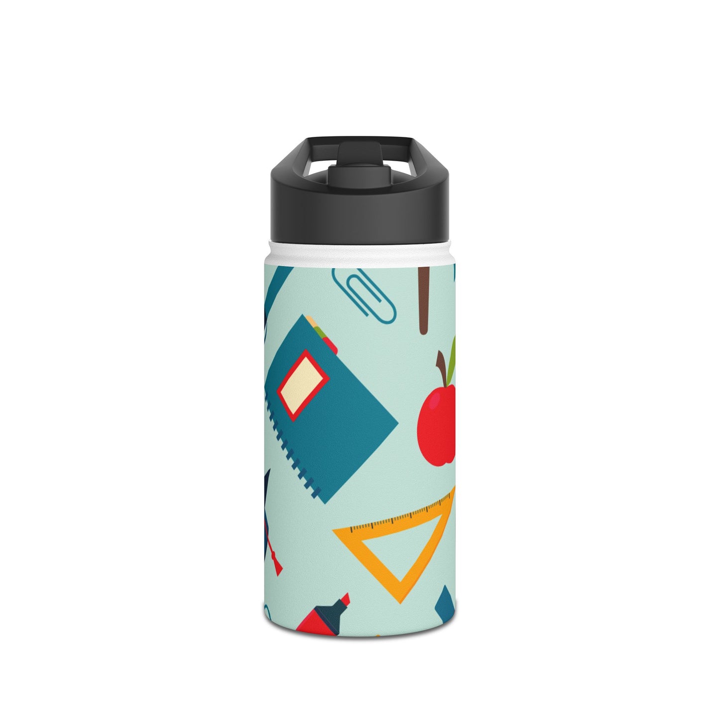 Back-to-School Stainless Steel Water Bottle – Double Wall, Leak-Proof, Fun Academic Design – 3 Sizes