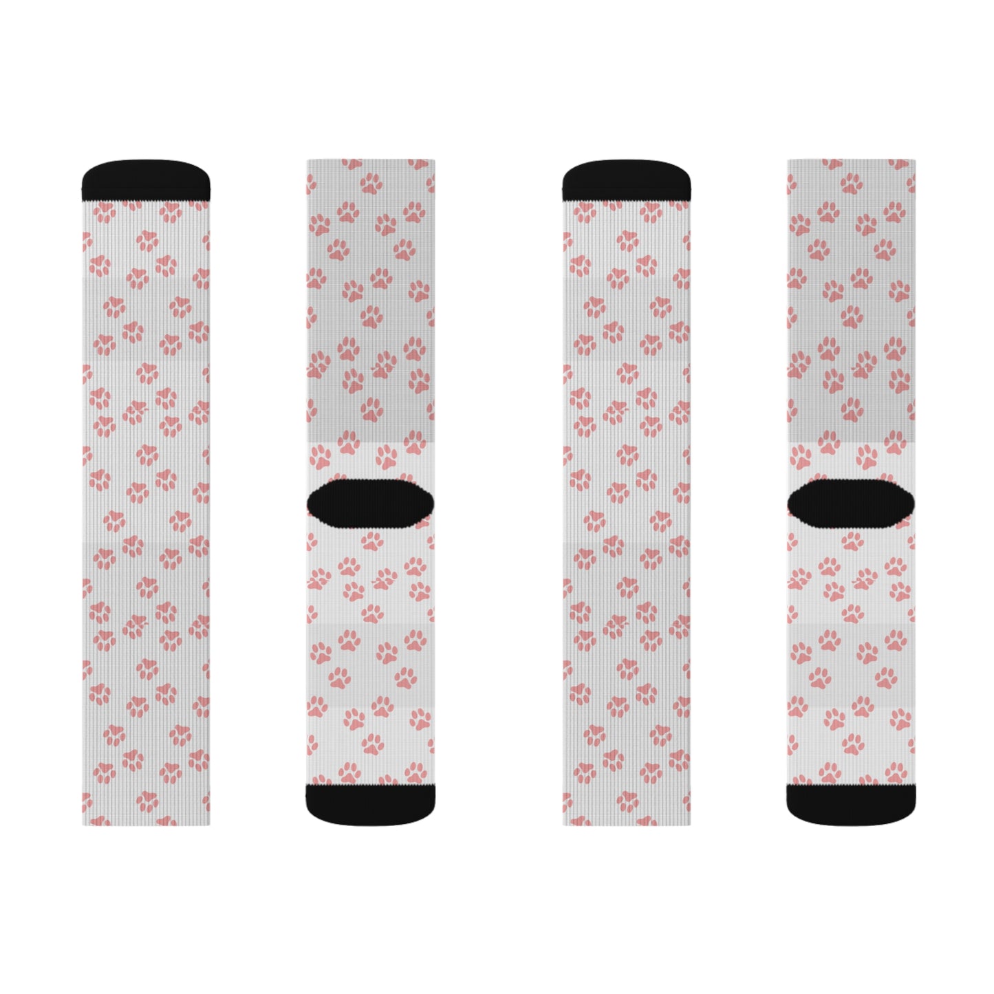 Pink Paw Print Dog Lover Socks – Unisex Cozy Socks for Pet Parents
