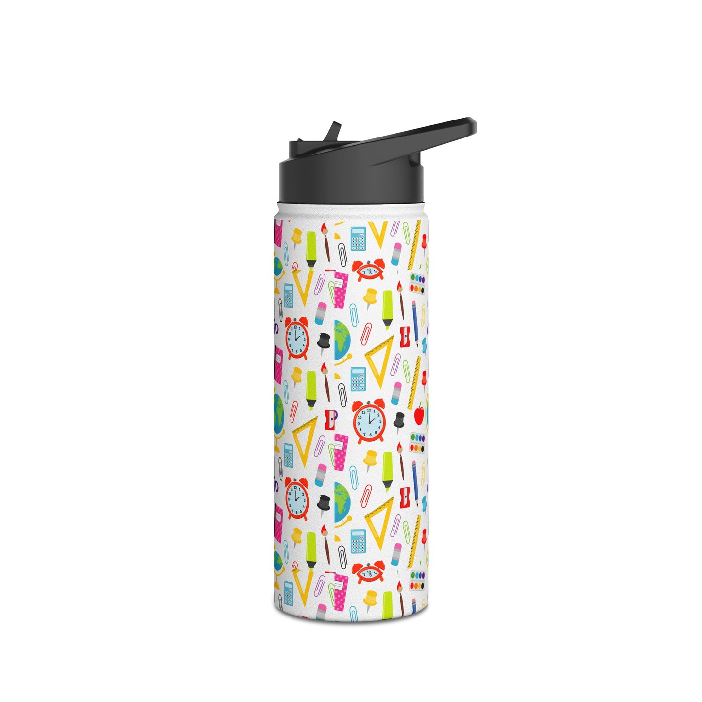 Back-to-School Stainless Steel Water Bottle – School Supplies Design | 12oz 18oz 32oz