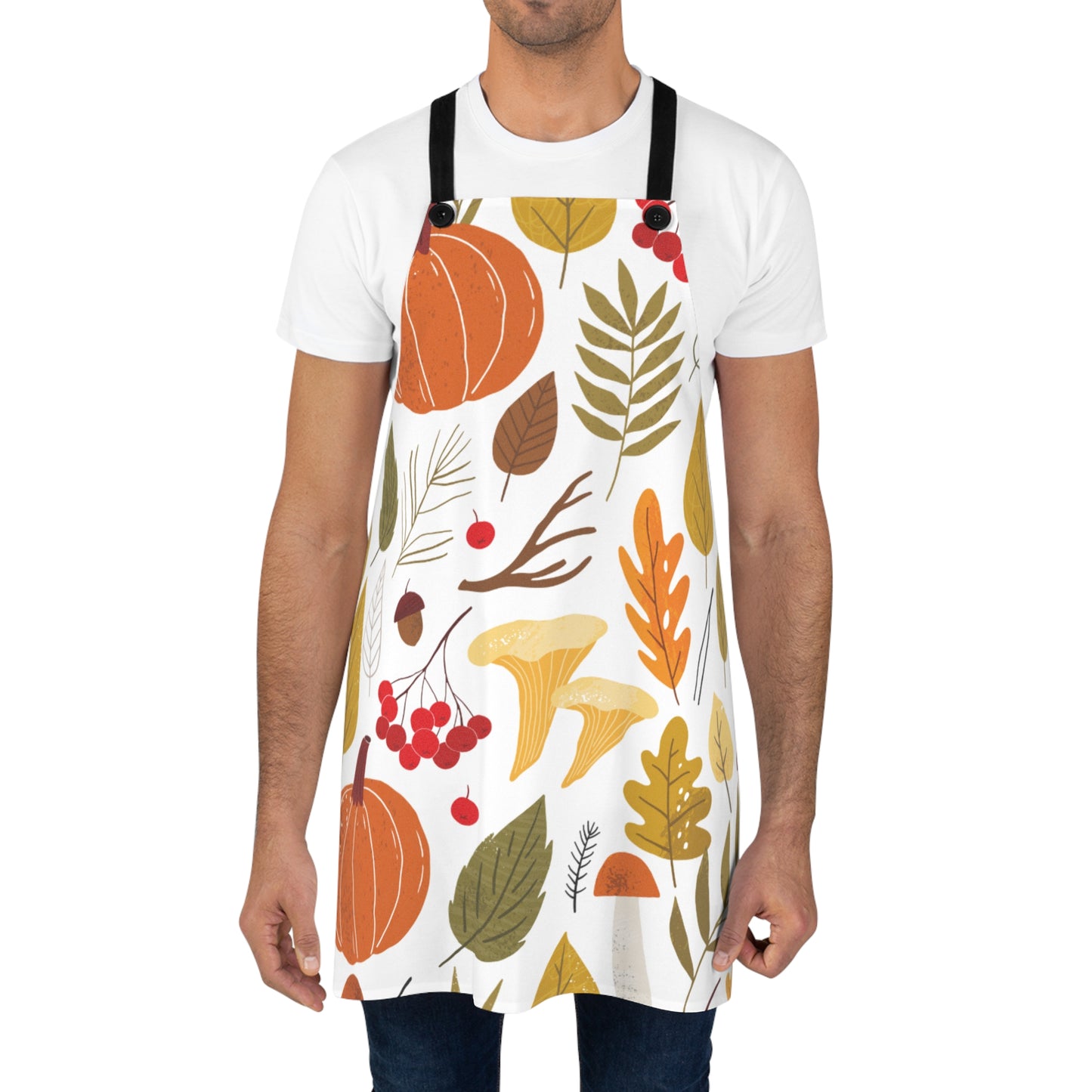 Rustic Thanksgiving Apron | Stylish Autumn Cooking Apron with Pockets | Perfect Gift for Fall Cooking Lovers