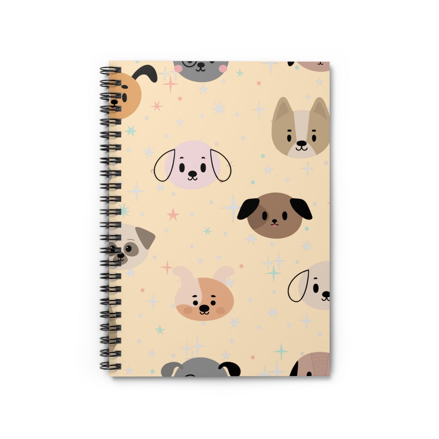Dog Face Spiral Notebook – Cute 6x8 Journal for Dog Lovers