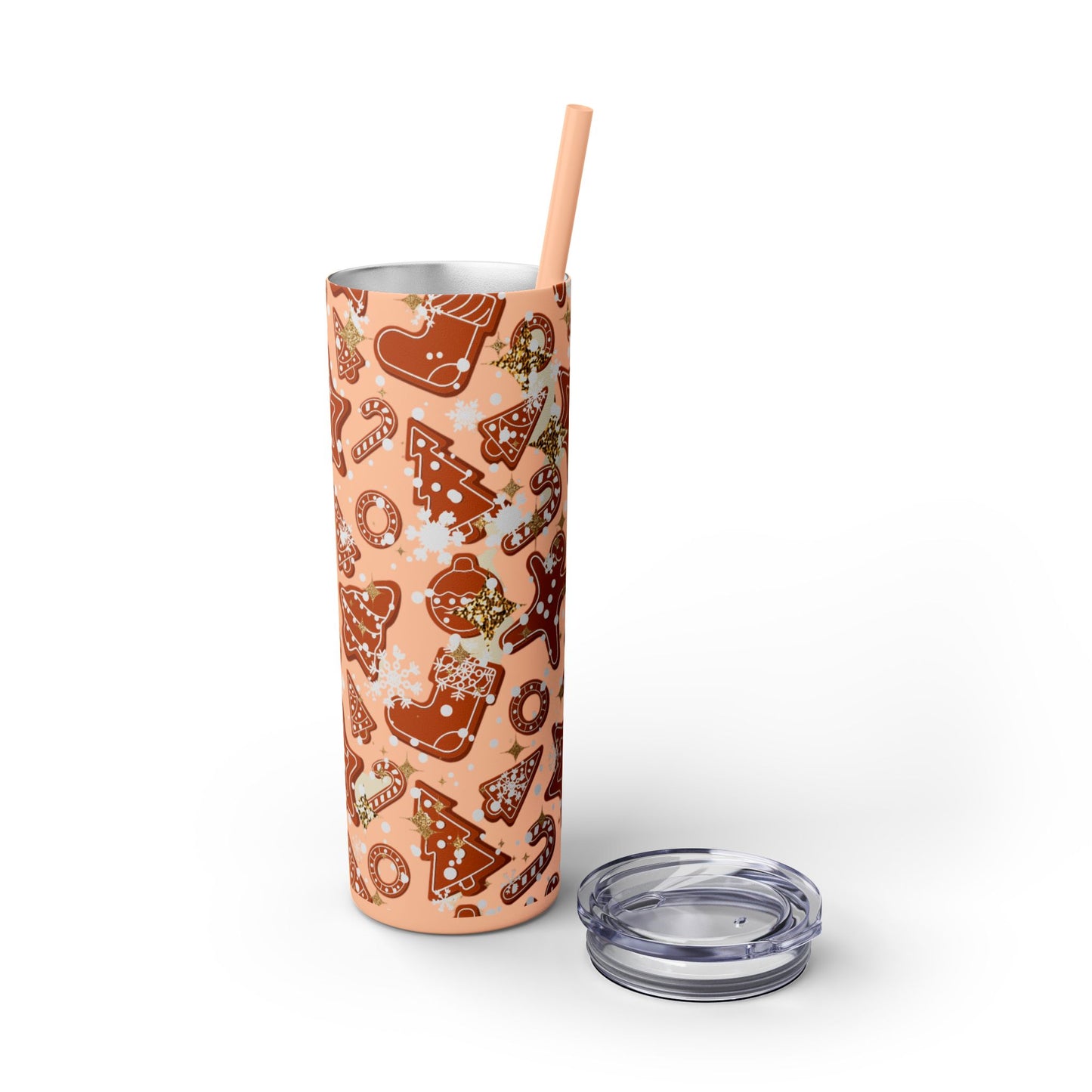 Gingerbread Cookie Holiday Tumbler 20oz | Festive Insulated Drinkware