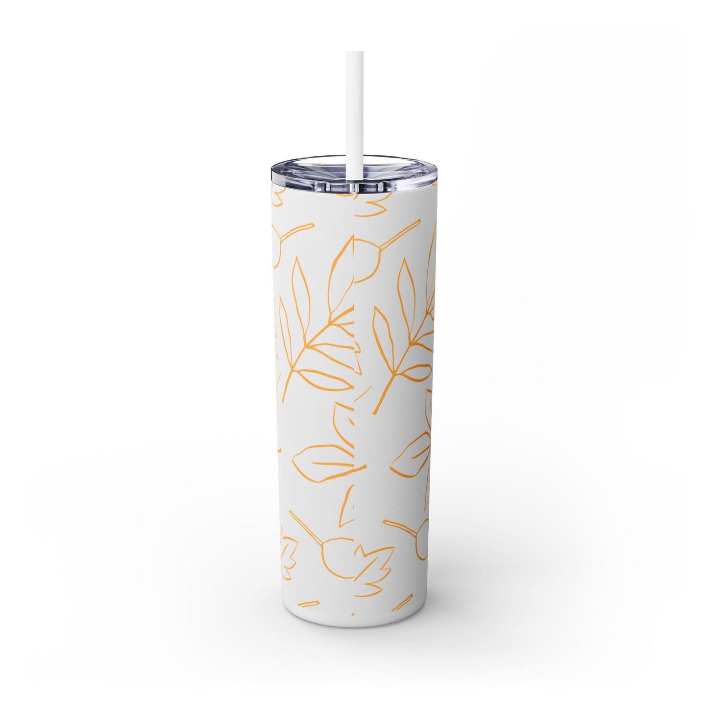 Fall Leaves Skinny Tumbler | 20oz Insulated Travel Mug |Drinks Hot for 12h & Cold for 24h | Eco-Friendly Drinkware for Autumn Lovers