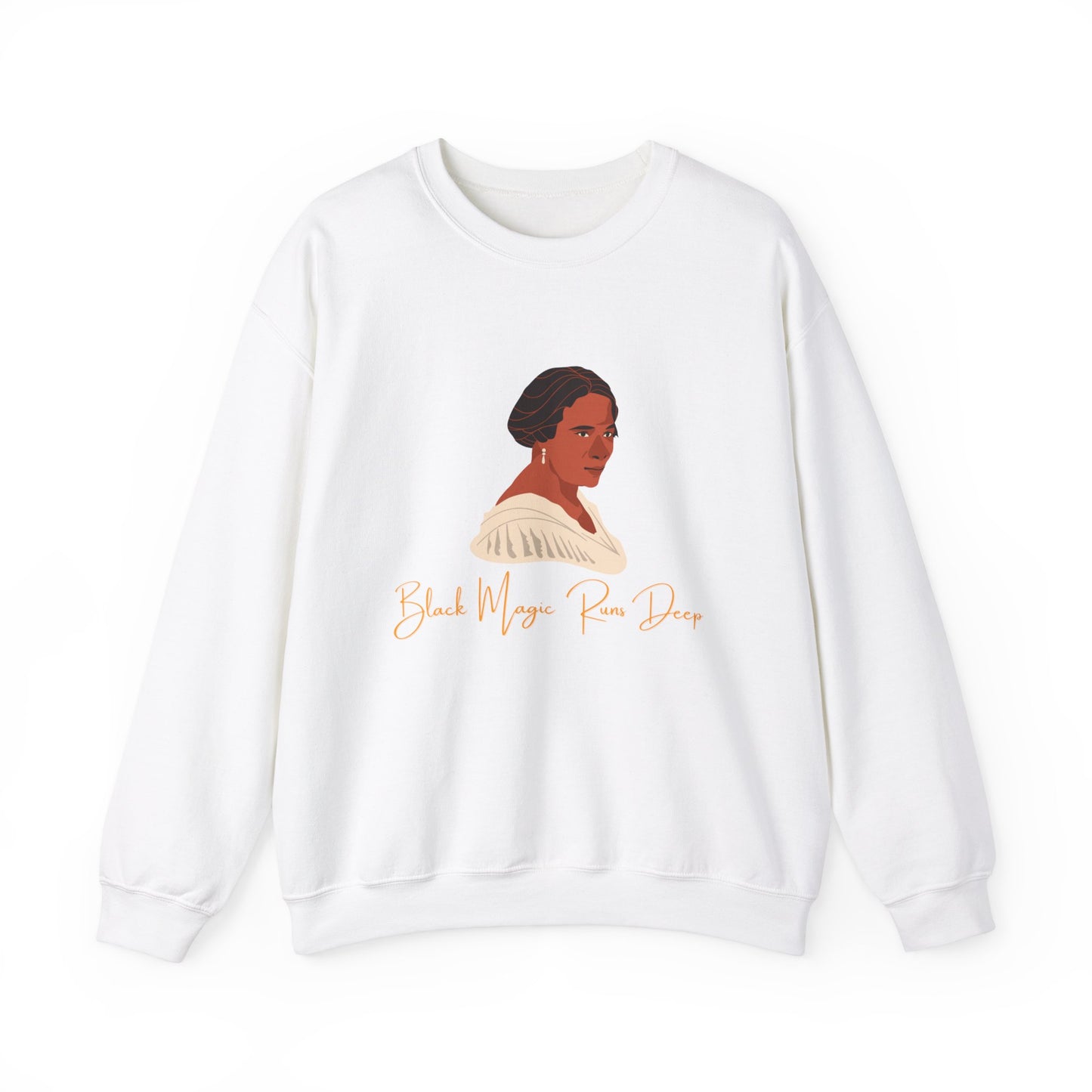 Black Magic Runs Deep Crewneck Sweatshirt | Unisex Heavy Blend | Empowerment Apparel