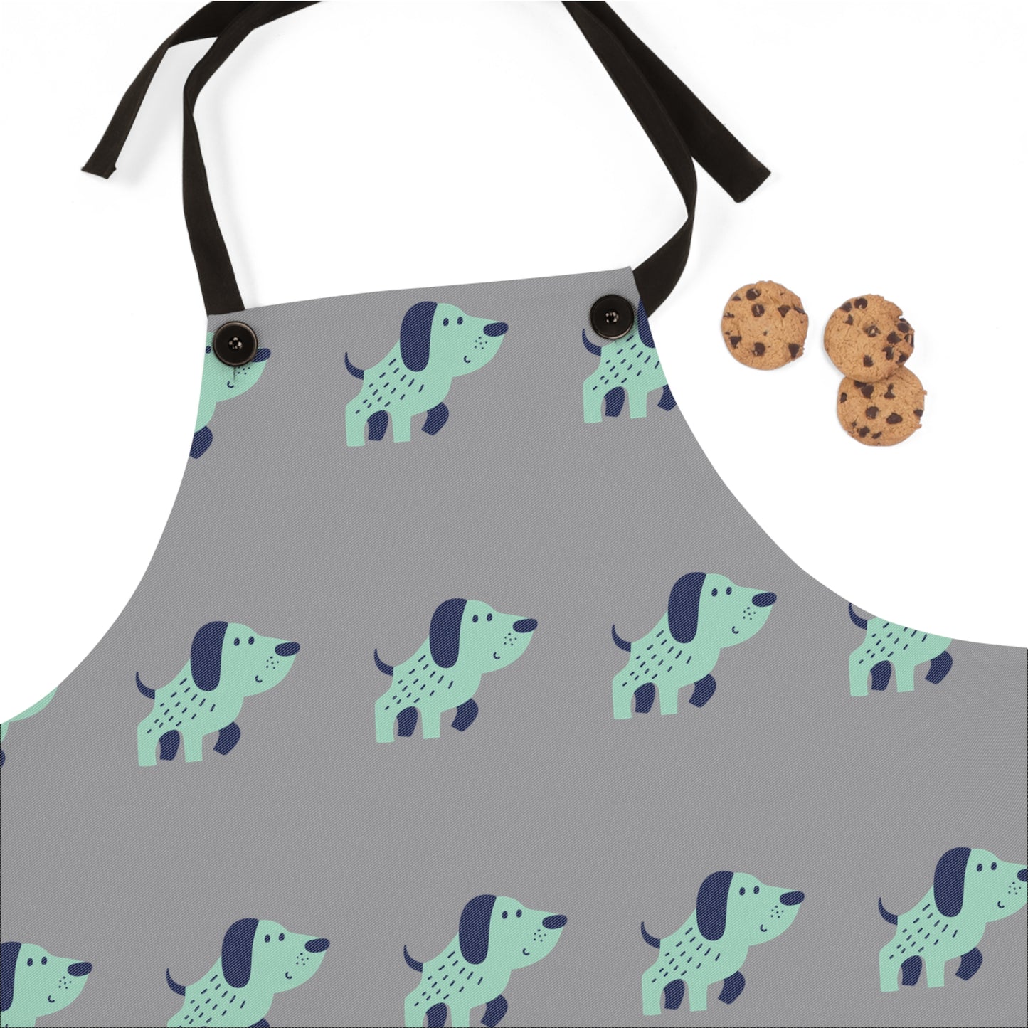 Dog Lover Apron – Cute Puppy Print Cooking Apron for Dog Moms & Pet Parents | Adjustable Unisex Fit
