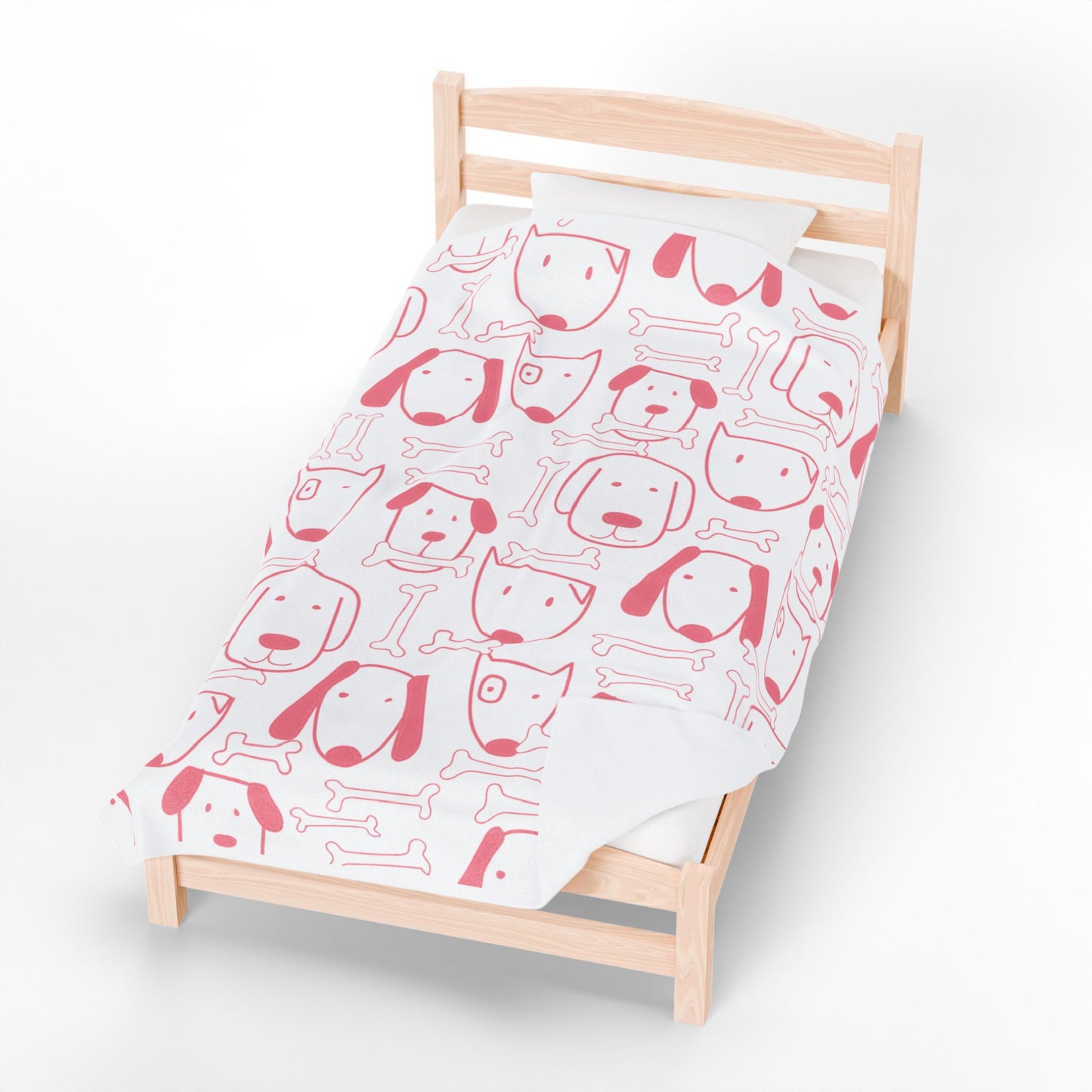 Dog Lover Velveteen Plush Blanket – Cozy Soft Throw in 3 Sizes for Pet Parents & Home Decor