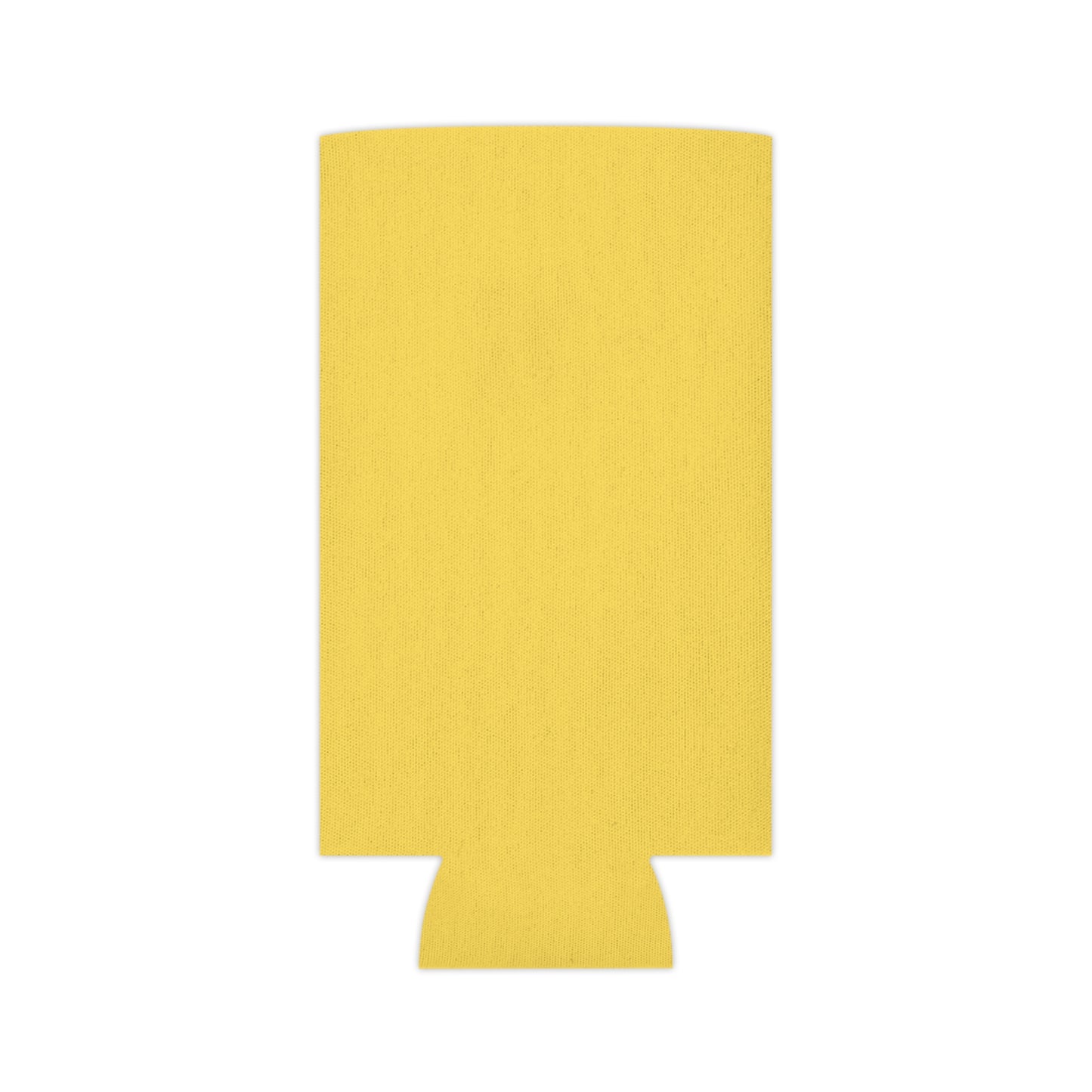 Sun-Kissed Serenity: Tropical Yellow Koozie with Beach Chair & Umbrella Design | Custom Print