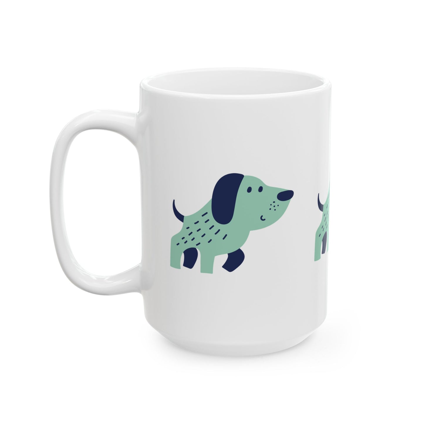 Dog Lover Coffee Mug – Cute Puppy Print Ceramic Cup for Dog Moms | 11oz & 15oz Sizes