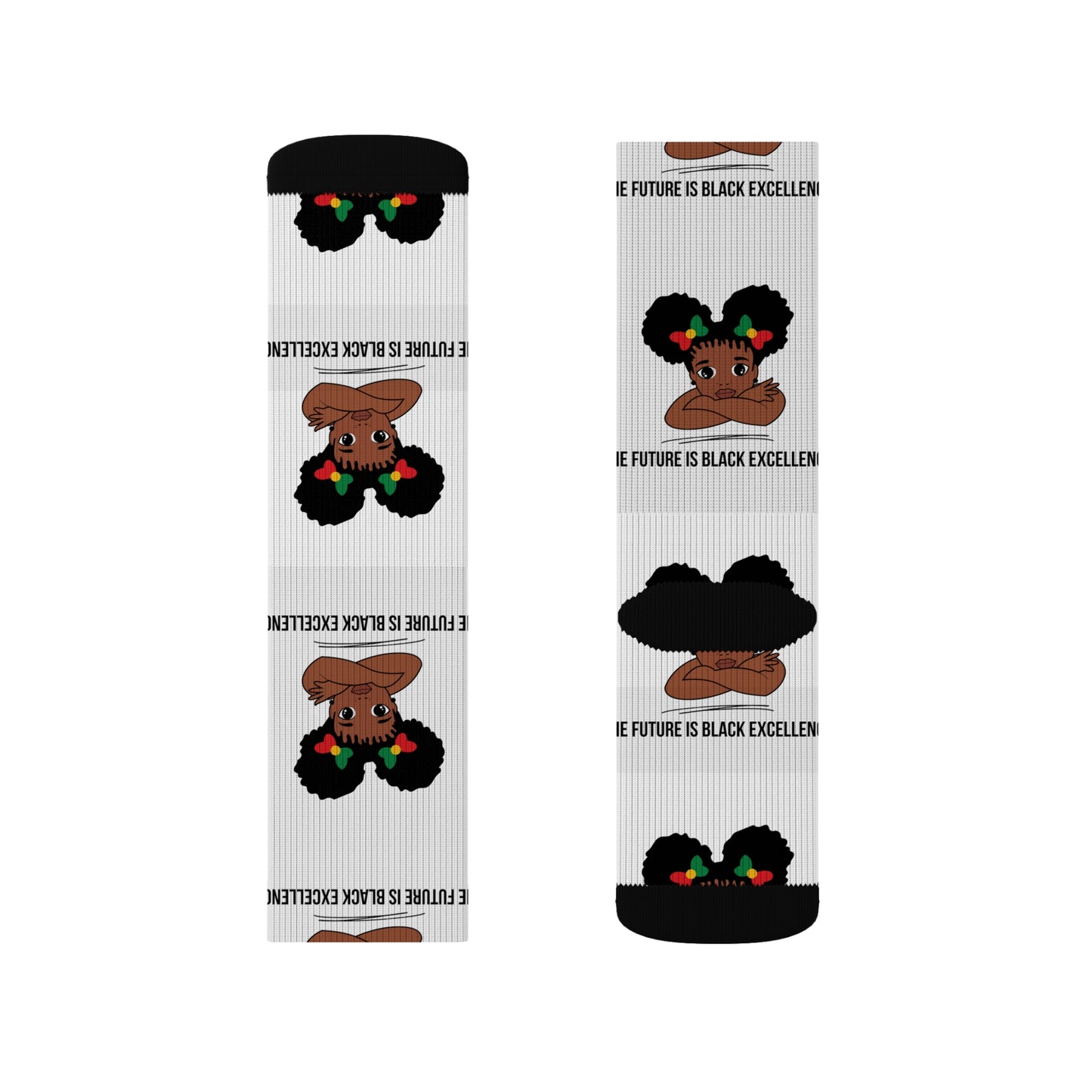 Black Excellence Crew Socks - Empowerment Unisex Socks | Cultural Pride & Black History Month Gift