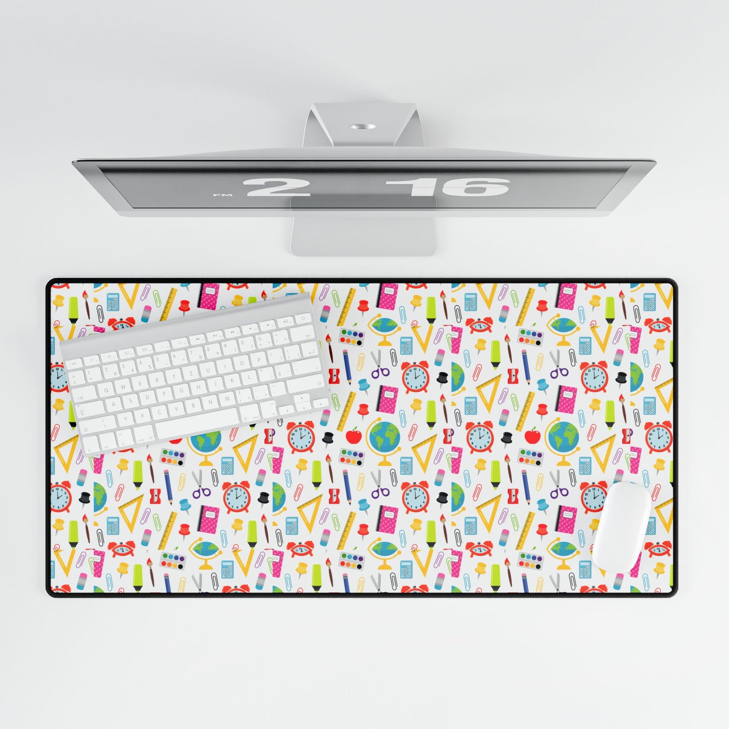 Back-to-School Desk Mat – Fun School Supply Print | Large Non-Slip Mouse Pad for Students, Teachers & Kids Desks