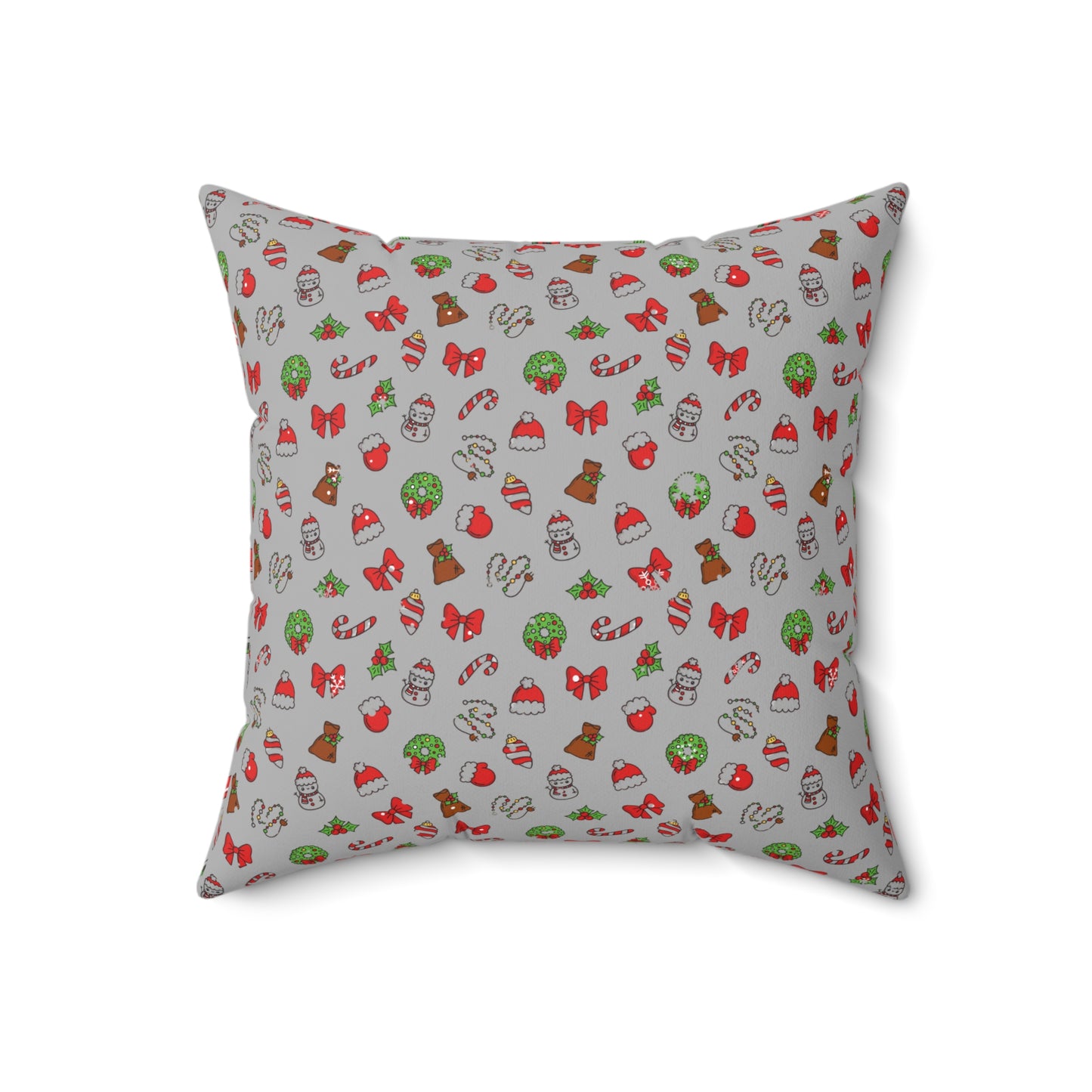 Minimalist Gray Christmas Throw Pillow | Modern Holiday Accent