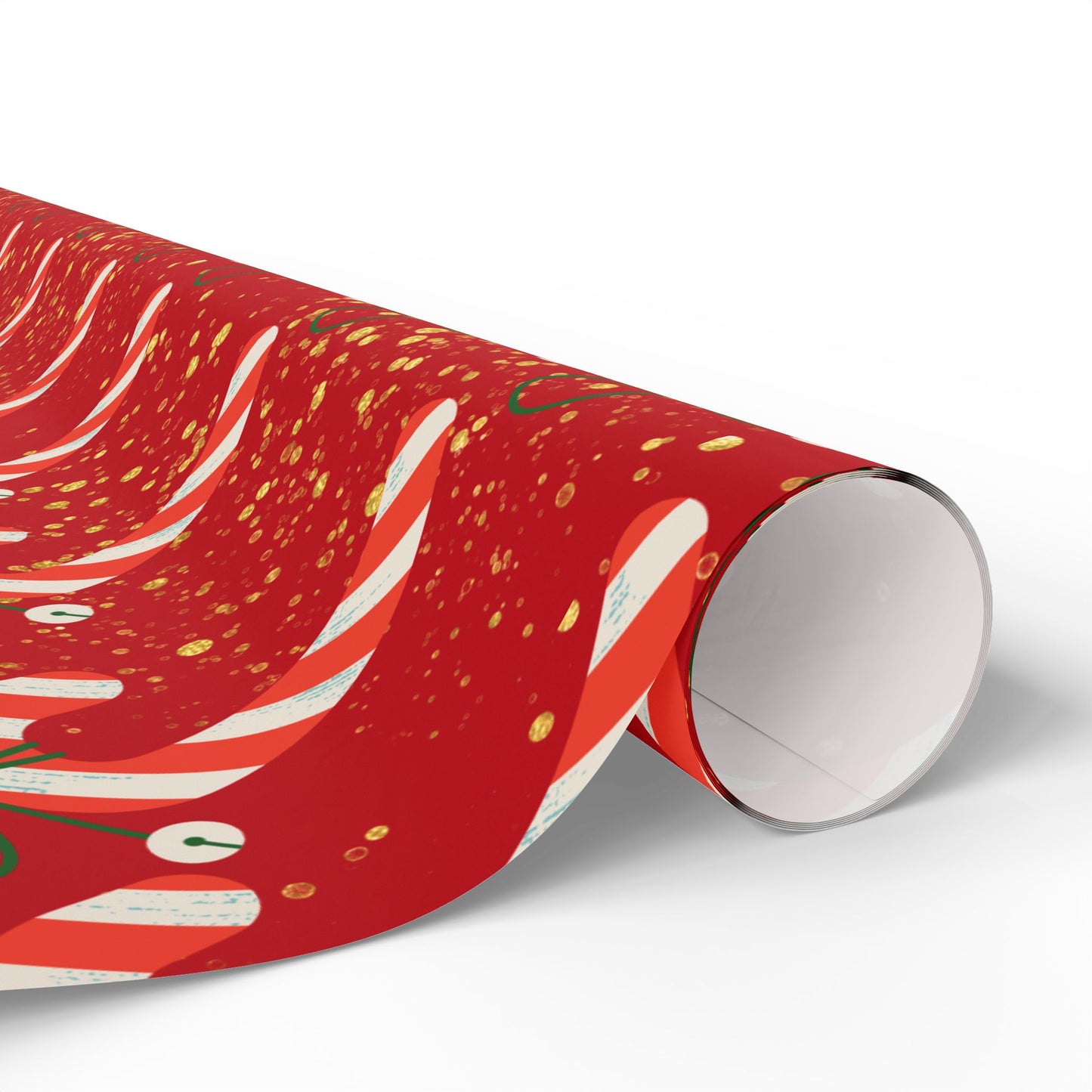 Candy Cane Christmas Wrapping Paper : Festive Holiday Gift Wrap with Red and White Candy Canes, Perfect for Holiday Gifts