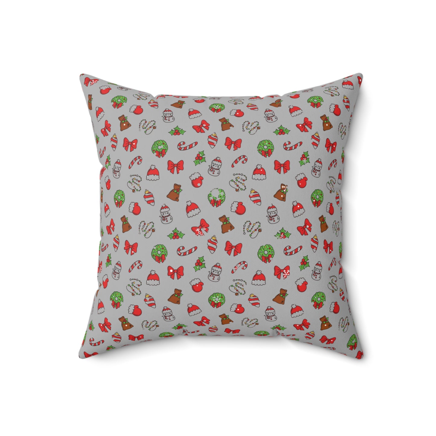 Minimalist Gray Christmas Throw Pillow | Modern Holiday Accent