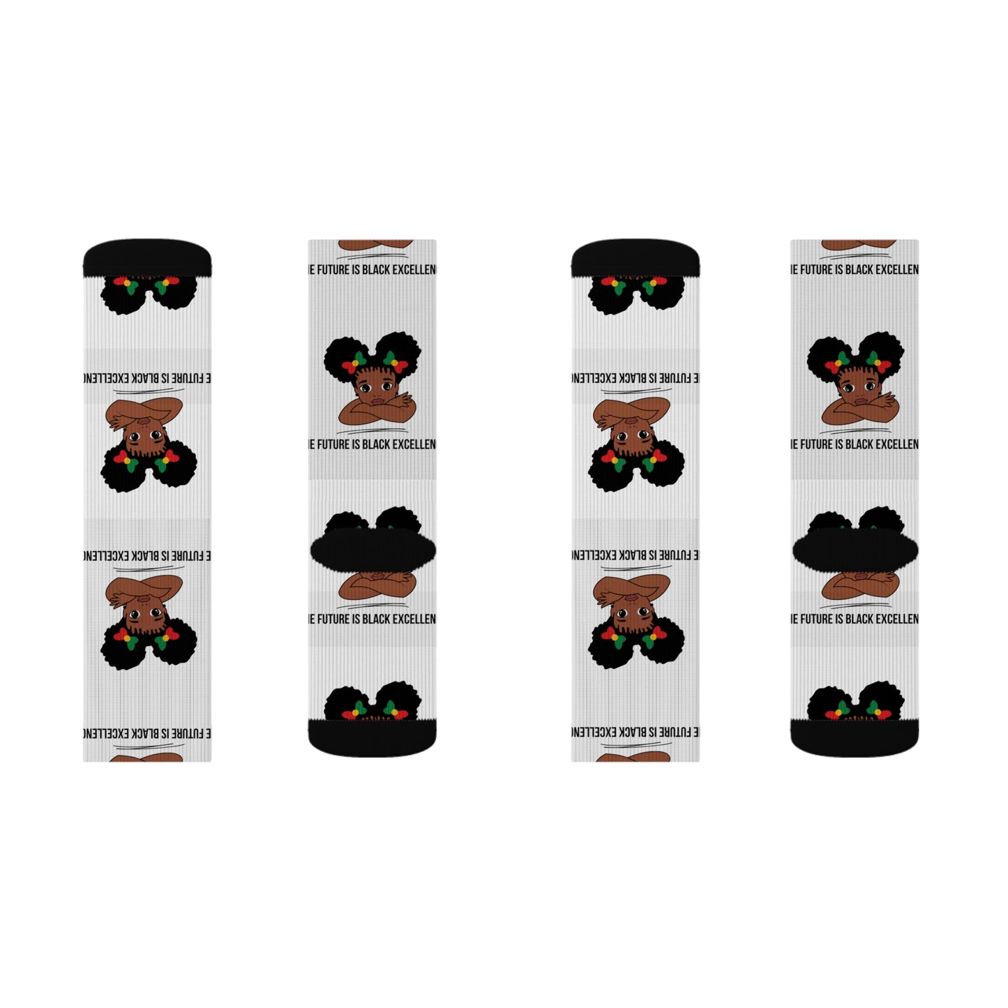 Black Excellence Crew Socks - Empowerment Unisex Socks | Cultural Pride & Black History Month Gift