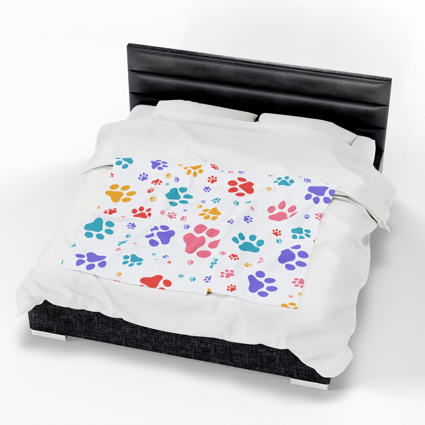 Paw Print Blanket – Cozy Dog Lover Gift, Pet-Themed Throw Blanket in 3 Sizes for National Dog Day & Year-Round Snuggles