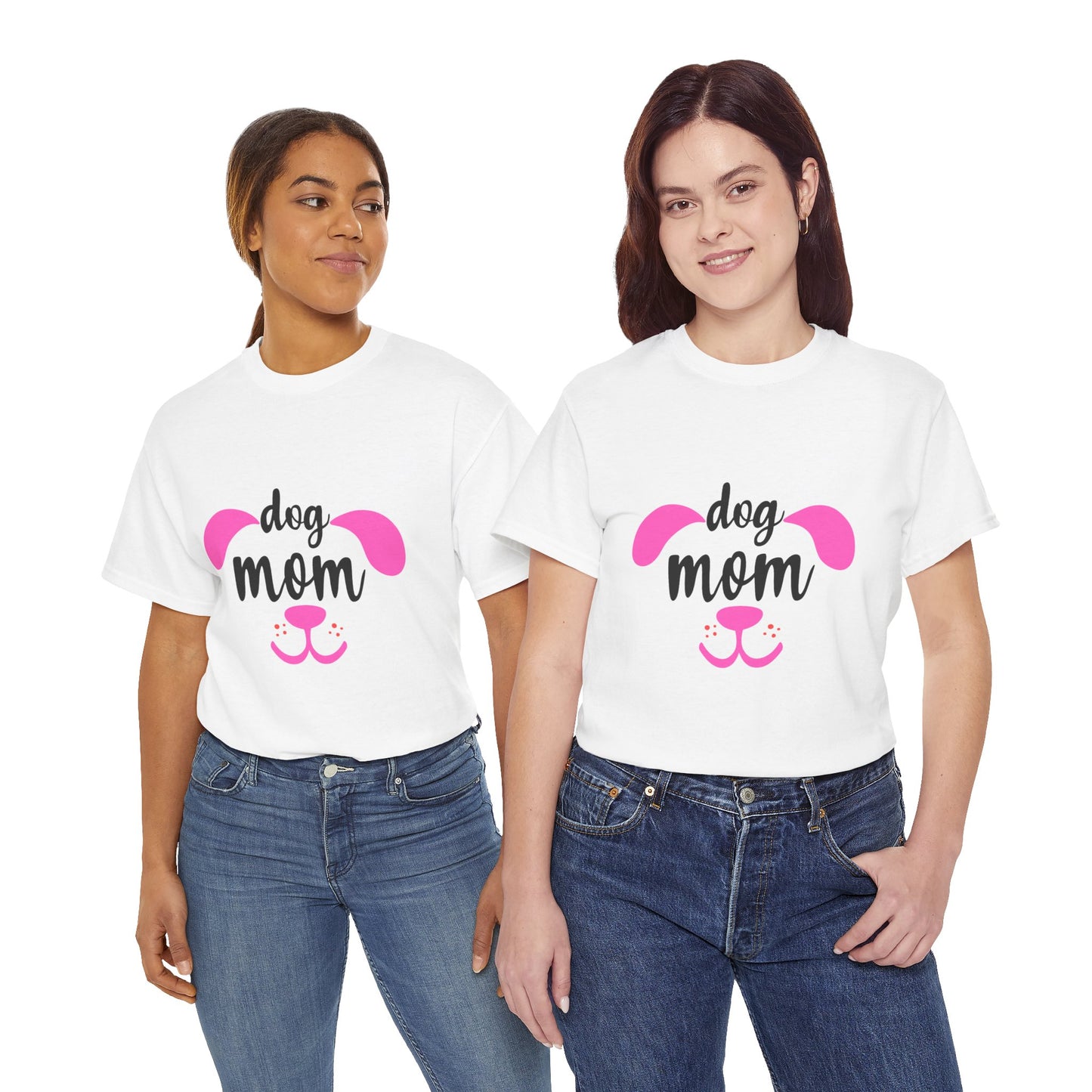 Dog Mom T-Shirt – Cute Pink Pet Lover Graphic Tee | National Dog Day Shirt