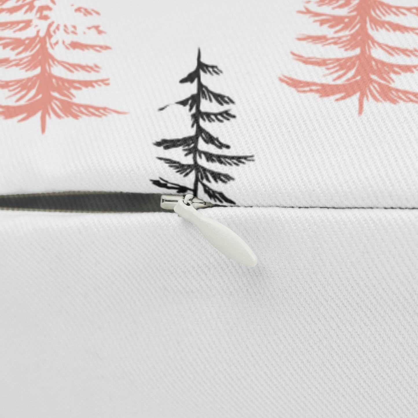 Minimalist Christmas Tree Lumbar Pillow - Modern Holiday Decor - Rectangular Winter Cushion