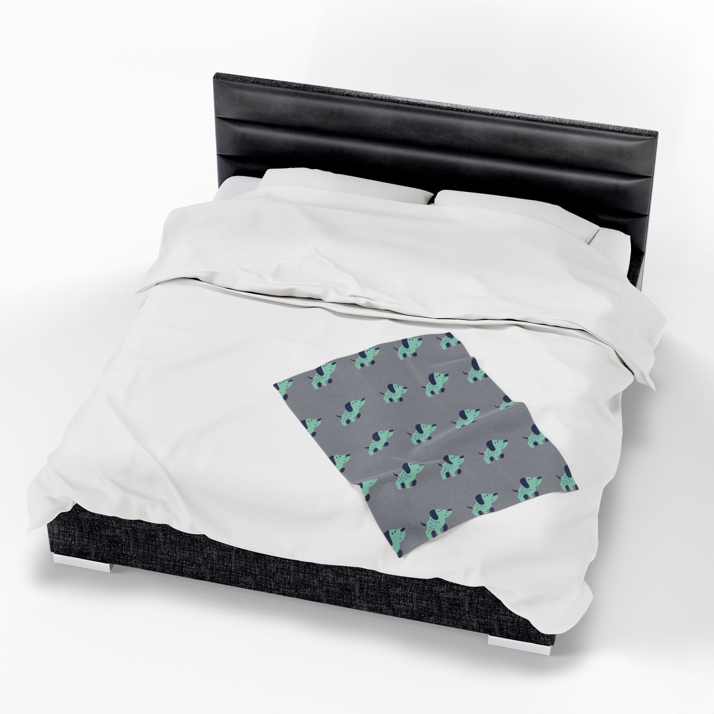 Dog Lover Throw Blanket – Cozy Plush Velveteen Blanket with Cute Puppy Pattern | 3 Sizes