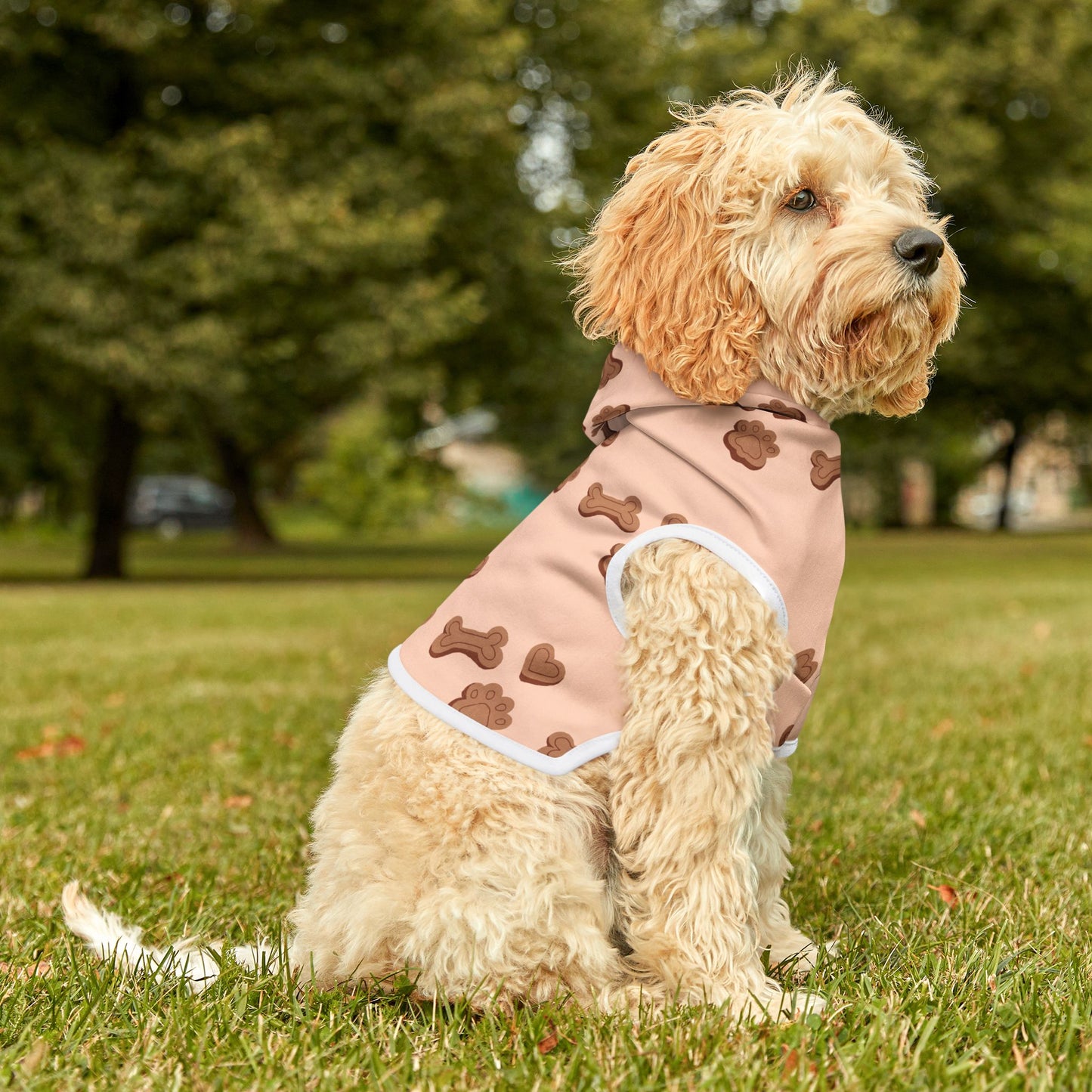 Dog Bone & Paw Print Hoodie – Cozy Custom Pet Sweatshirt for Stylish Pups