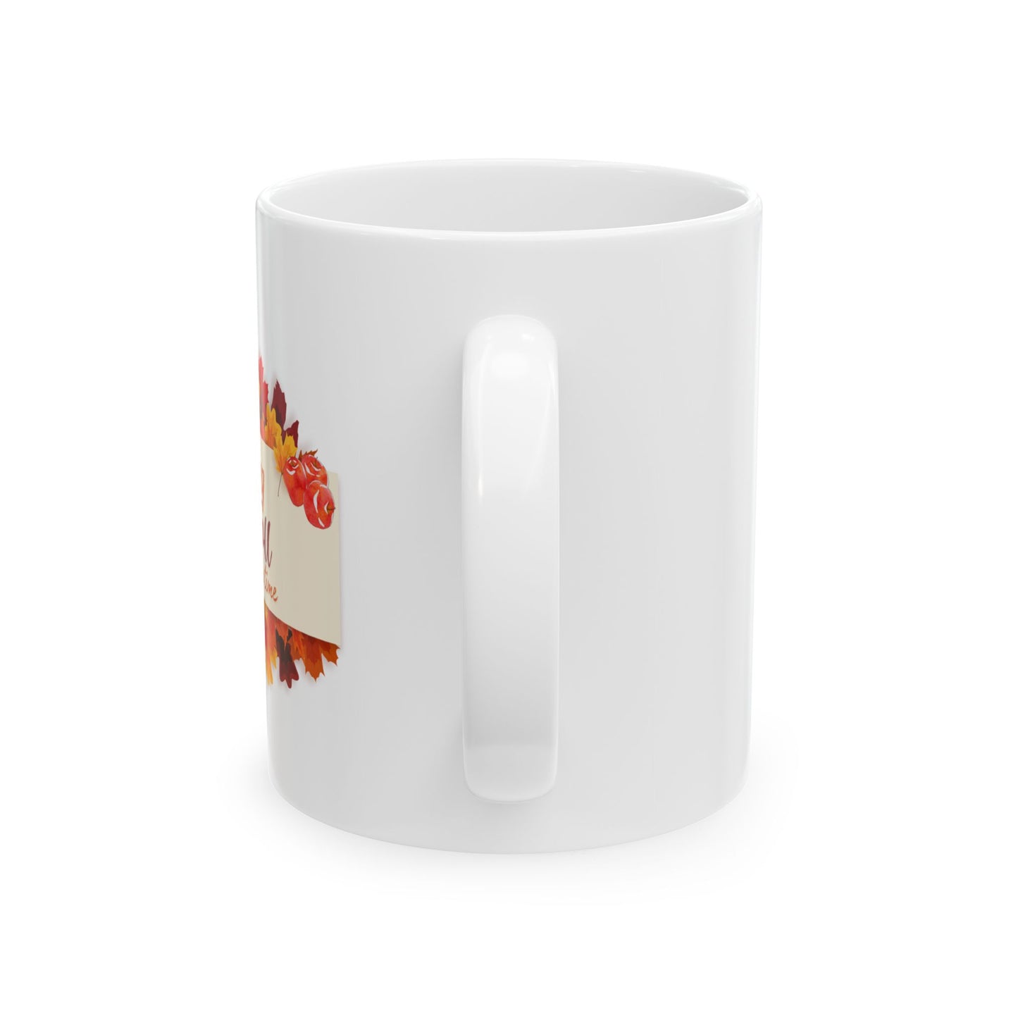 Falling for Fall Coffee Mug - 11oz Ceramic Mug with Leaf Design - Perfect for Autumn Beverages & Thanksgiving Gifts