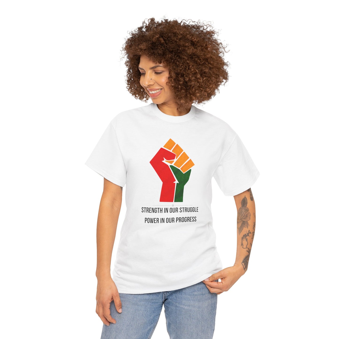 Black History Month T-Shirt Strength in Our Struggle Power in Our Progress | African American Pride Shirt Pan-African Black Excellence