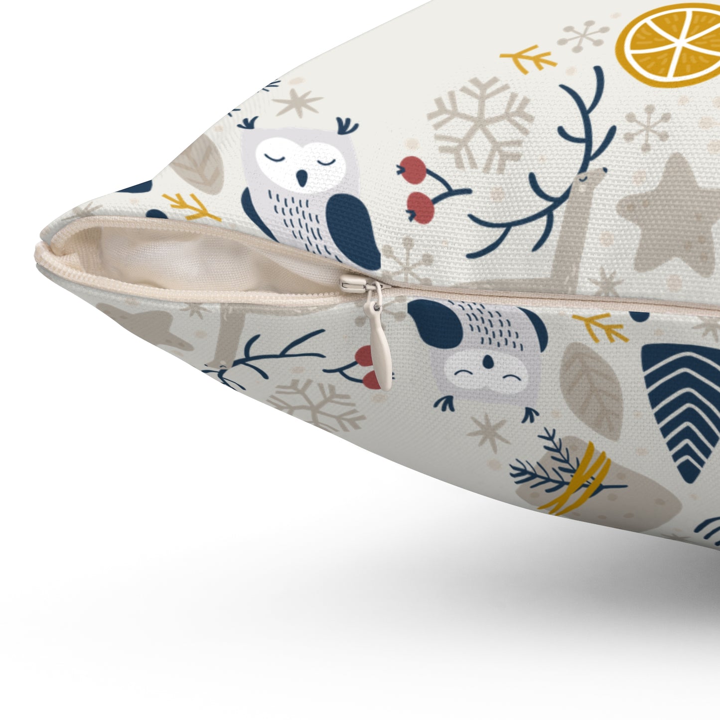 Whimsical Winter Holiday Pillow : Nordic Christmas Decor Festive Accent Cushion for Cozy Homes