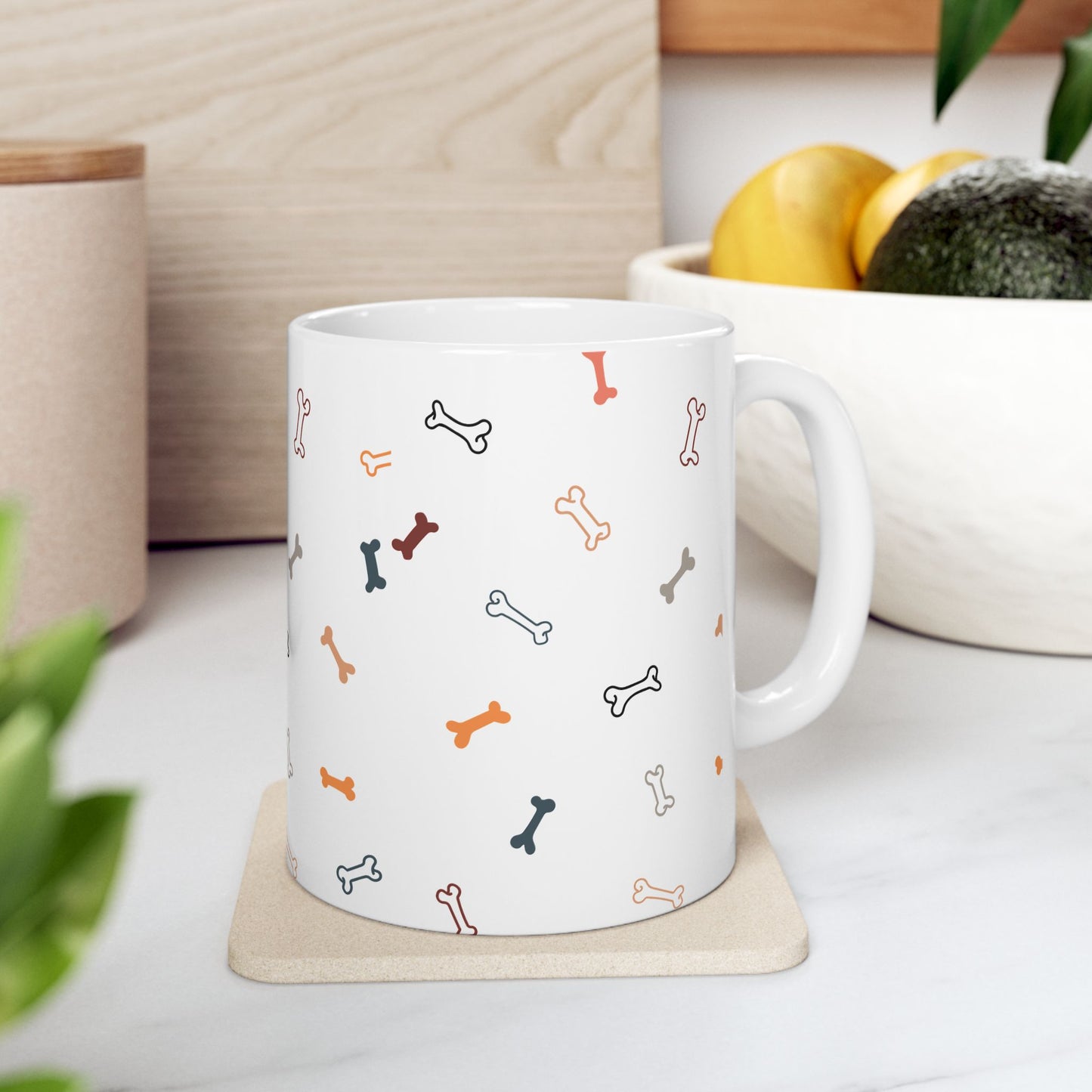 Dog Bone Coffee Mug – Cute Ceramic Pet Lover’s Gift, 11oz & 15oz