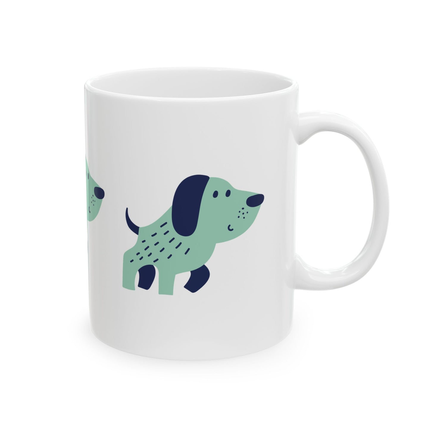 Dog Lover Coffee Mug – Cute Puppy Print Ceramic Cup for Dog Moms | 11oz & 15oz Sizes
