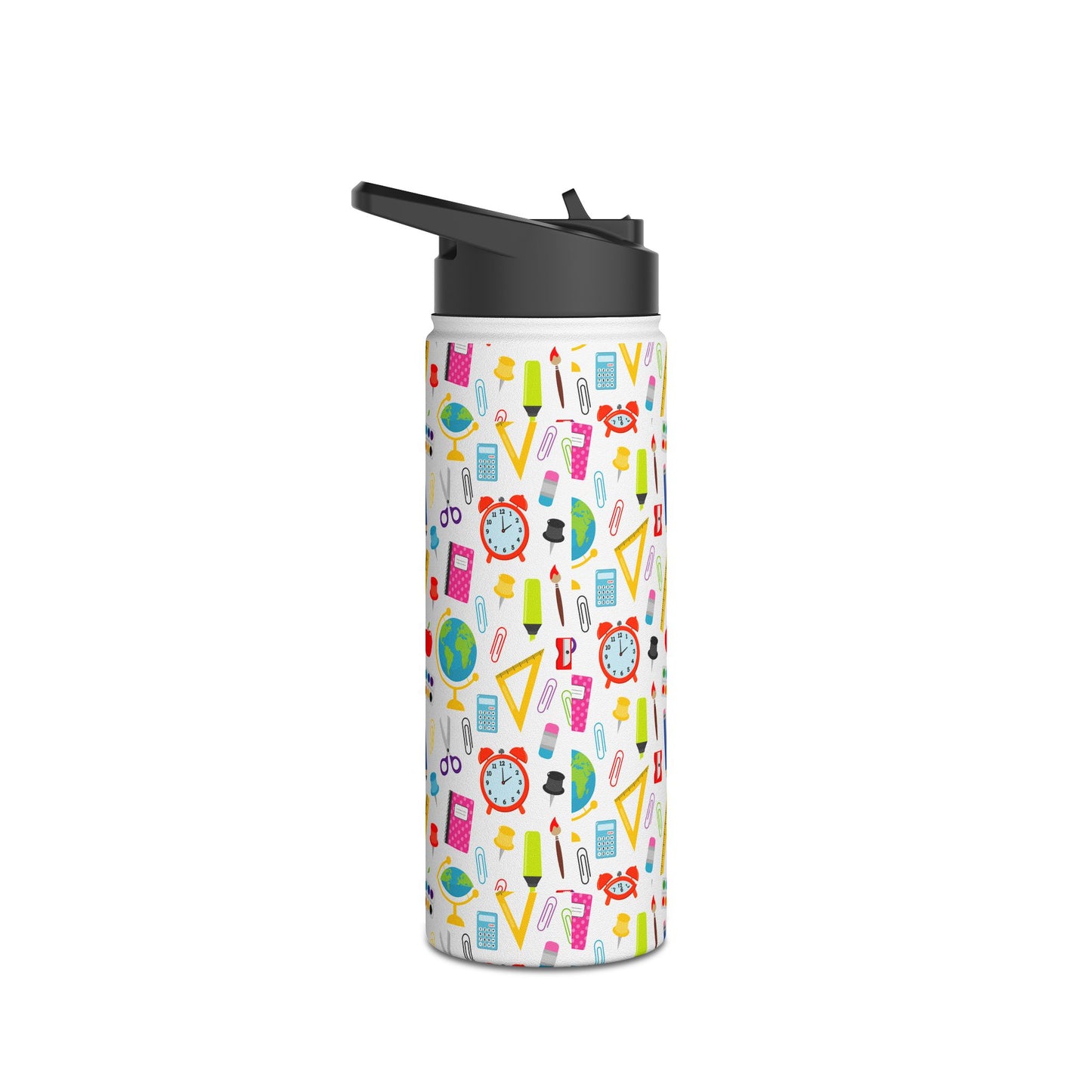 Back-to-School Stainless Steel Water Bottle – School Supplies Design | 12oz 18oz 32oz