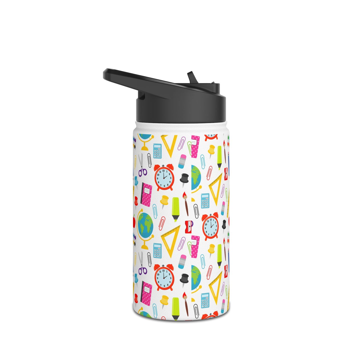 Back-to-School Stainless Steel Water Bottle – School Supplies Design | 12oz 18oz 32oz