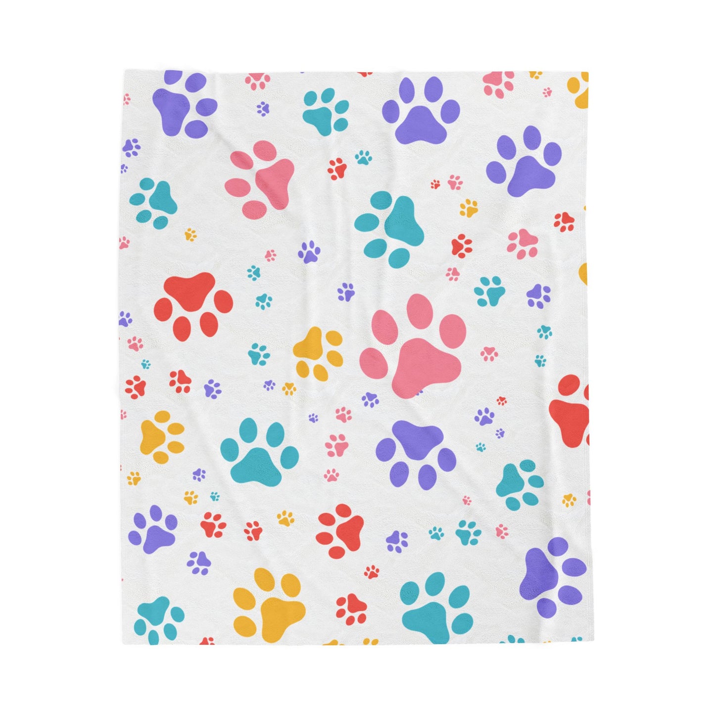 Paw Print Blanket – Cozy Dog Lover Gift, Pet-Themed Throw Blanket in 3 Sizes for National Dog Day & Year-Round Snuggles