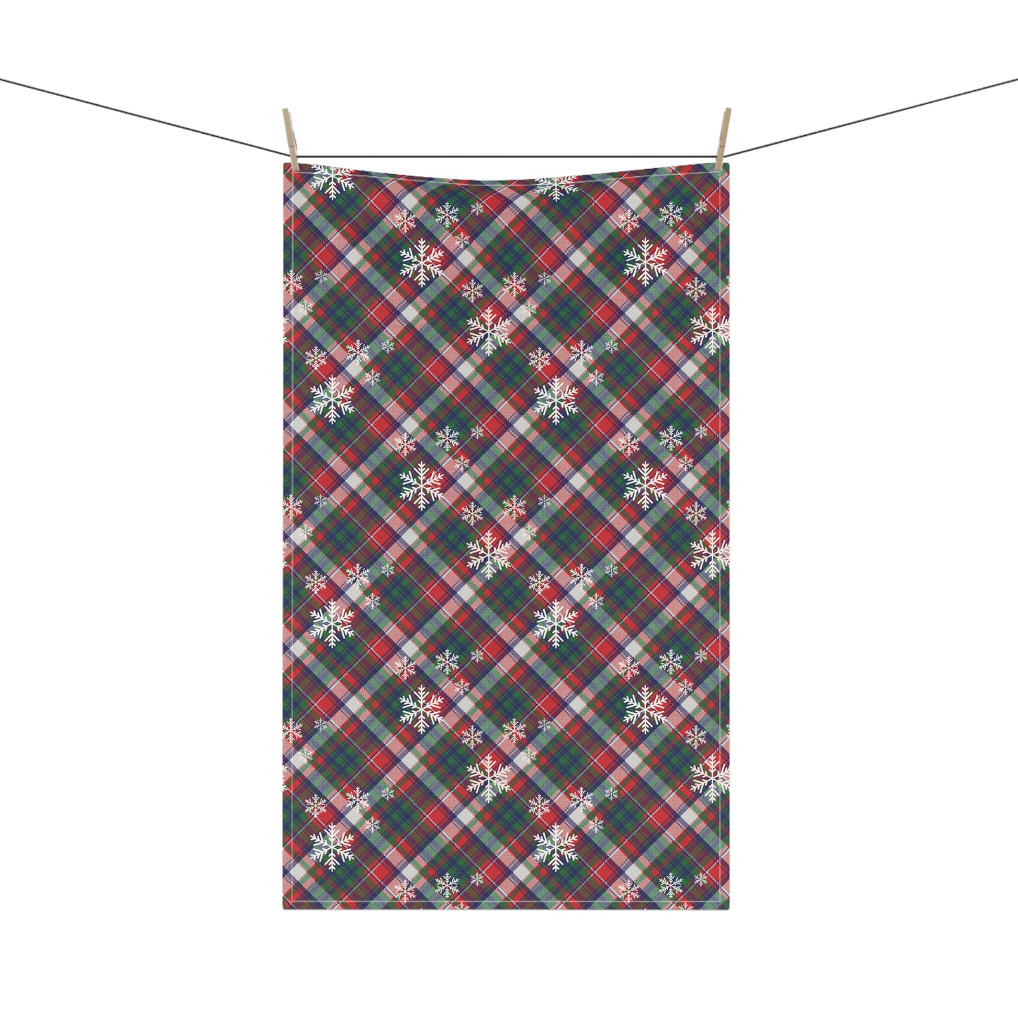 Festive Plaid Christmas Kitchen Towel | Holiday Kitchen Decor