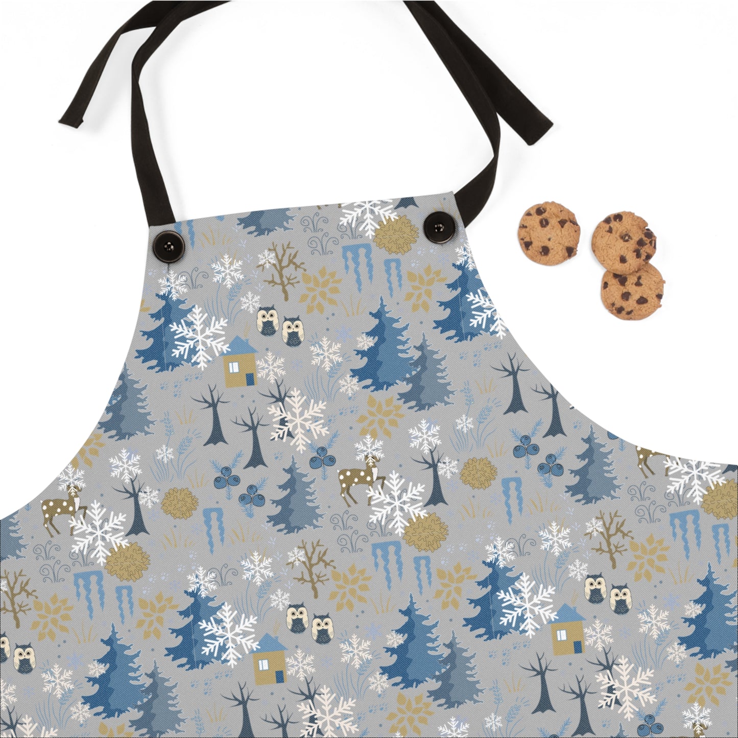 Winter Woodland Holiday Apron | Festive Kitchen Essential