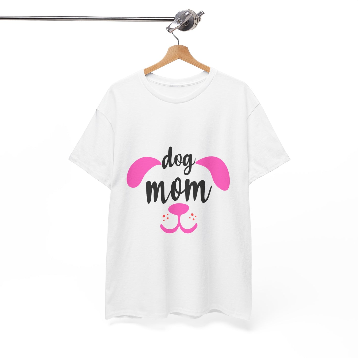Dog Mom T-Shirt – Cute Pink Pet Lover Graphic Tee | National Dog Day Shirt
